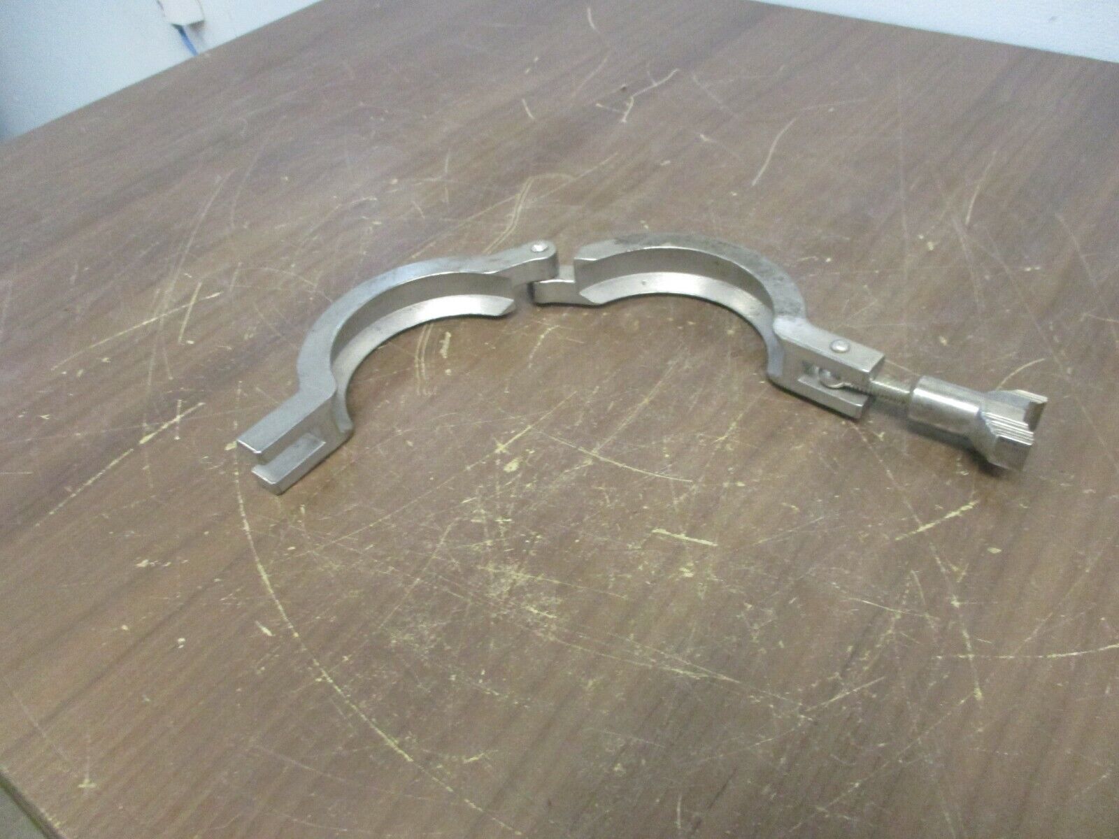 Misc. Brand Stainless Steel Sanitary Clamp Size: 2-1/2" Used