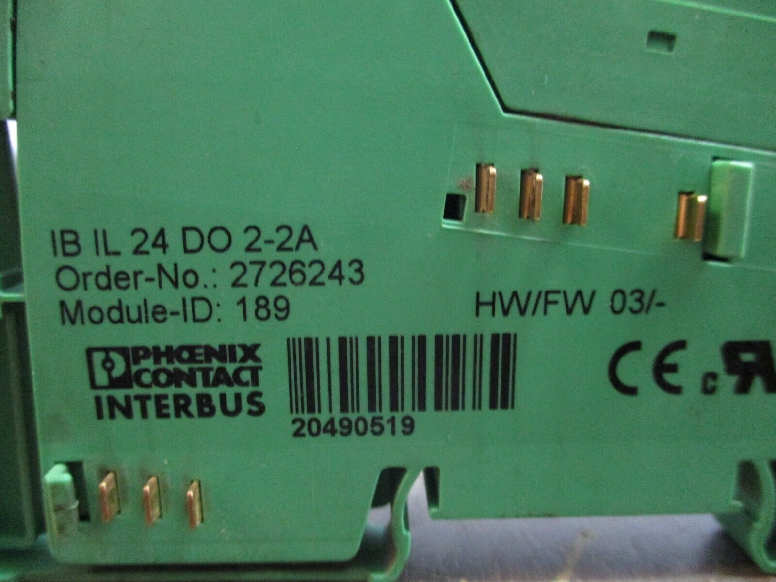 Phoenix Contact Interbus Inline Digital Output Terminal 2726243 IBIL24DO 2-2A