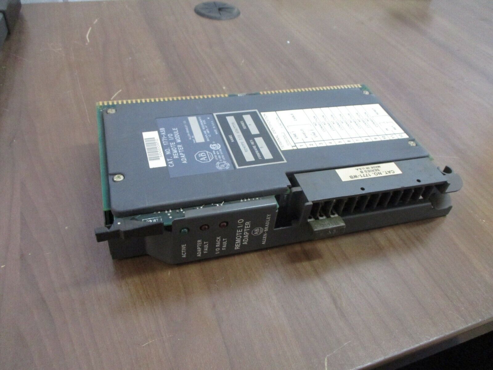 Allen-Bradley Remote I/O Adapter Module 1771-ASB Ser. A F/W Rev. B Used