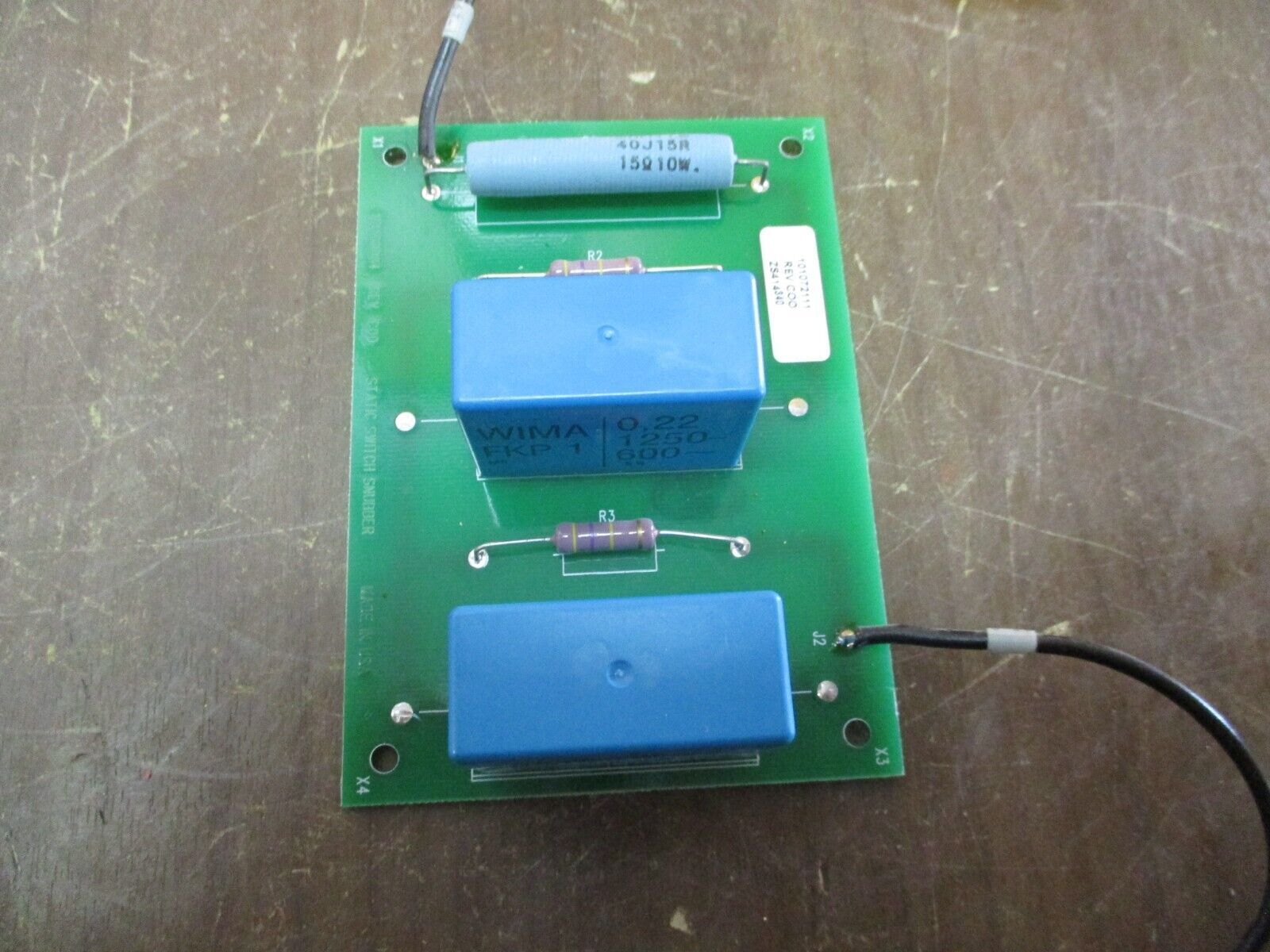 Static Switch Snubber Board 101072111 Rev. C00 Used