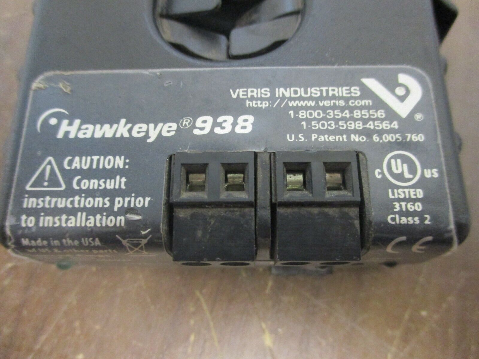 Veris Hawkeye 938 Current Switch Z101437-OC 135A Sensed Used