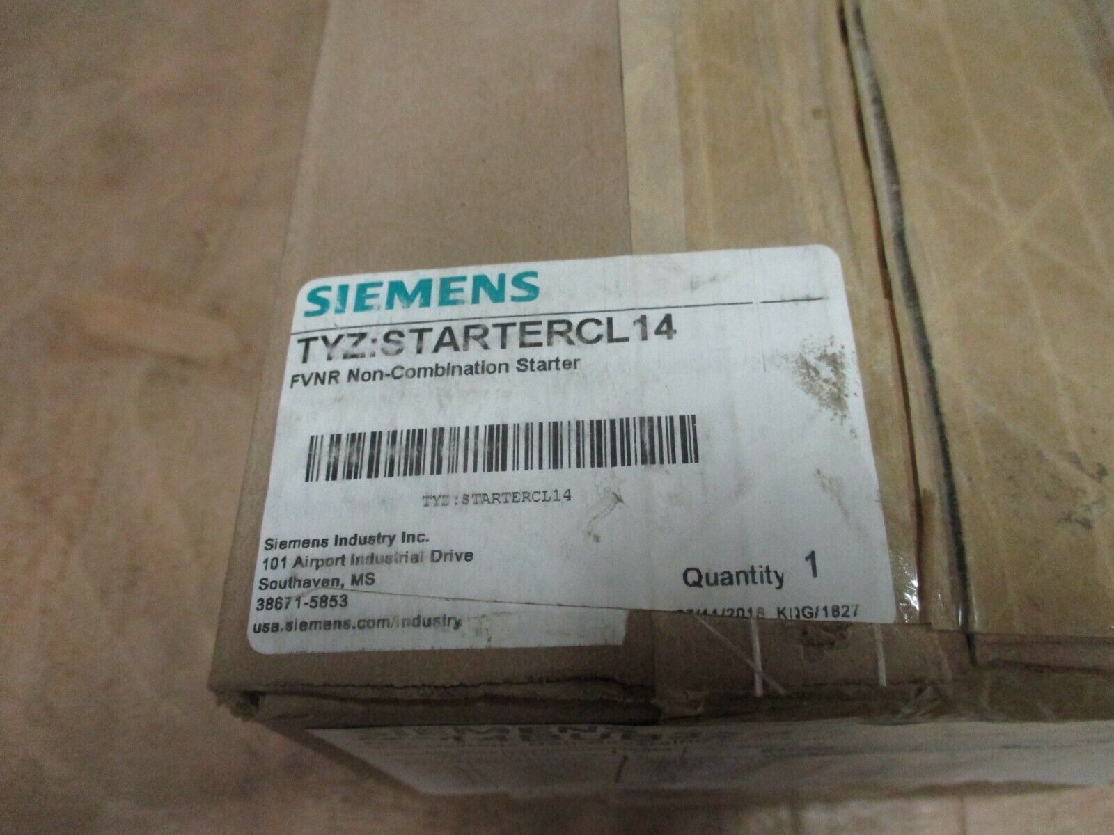 Siemens Enclosed Size 00 Starter 14BUB32BF 120V Coil Trip: 0.75-3.4A New Surplus