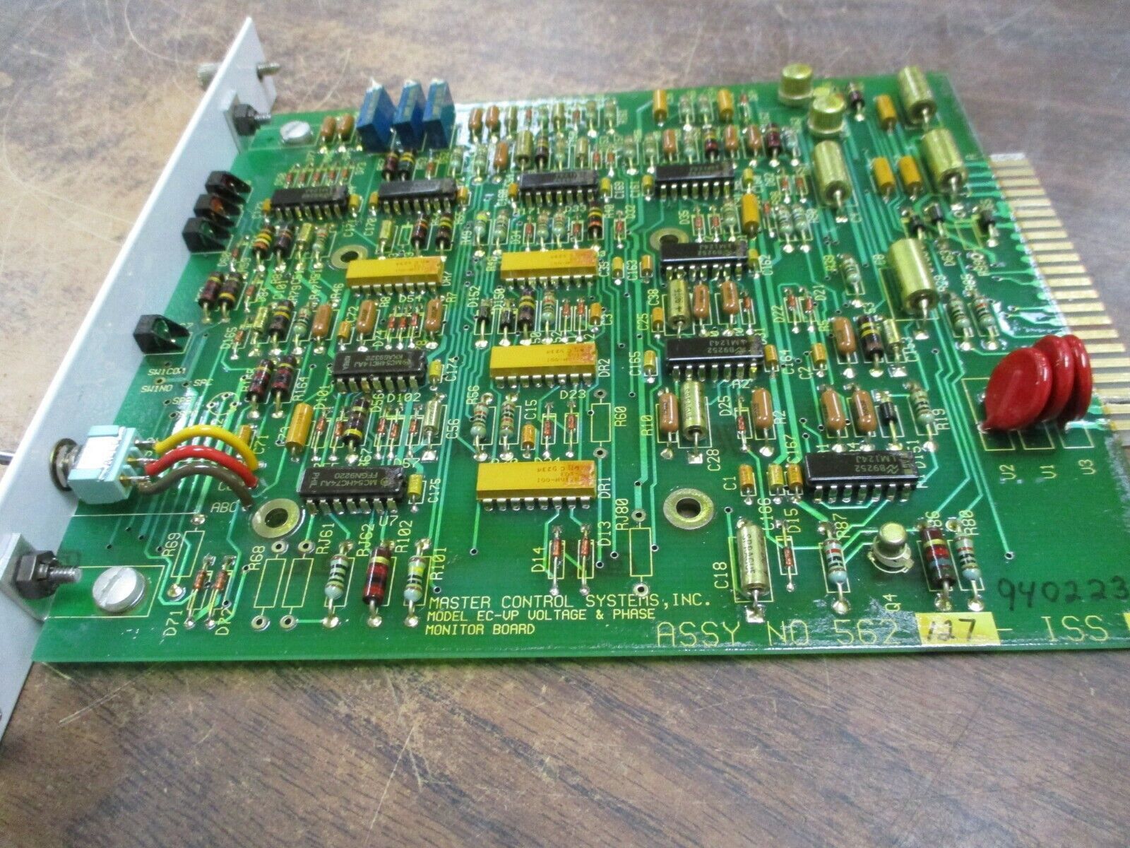 Master Control Systems Voltage & Phase Monitor Board EC-VP Used
