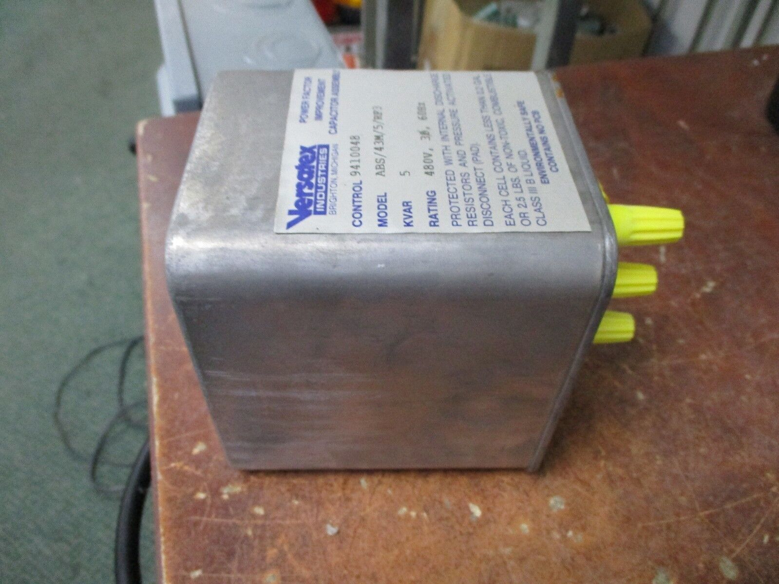 Versatex Power Factor Improvement Capacitor Assembly ABS/43M/5/RF3 5 KVAR Used