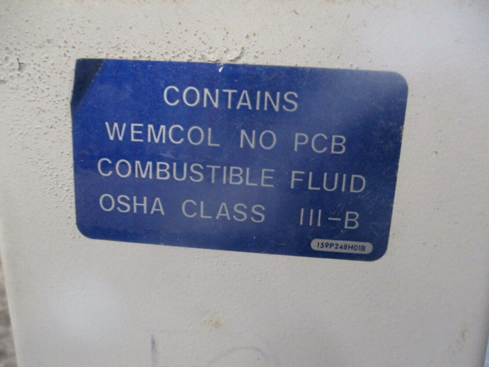Westinghouse Film-Var Capacitor 1N05150A02G 150KVAC 2400V 1PH 60Hz 75KV BIL Used