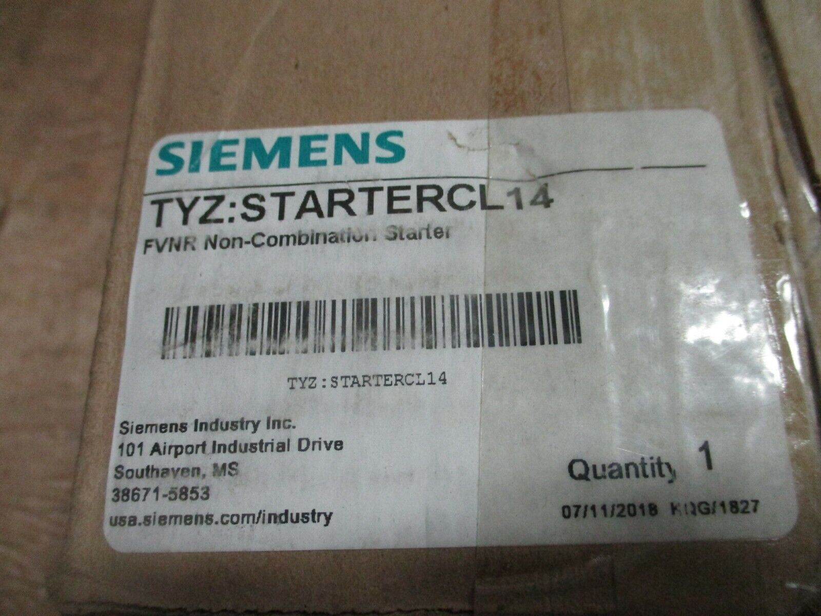 Siemens Enclosed Size 1 Starter 14DUD32BF 120V Coil Trip: 5.5-22A New Surplus