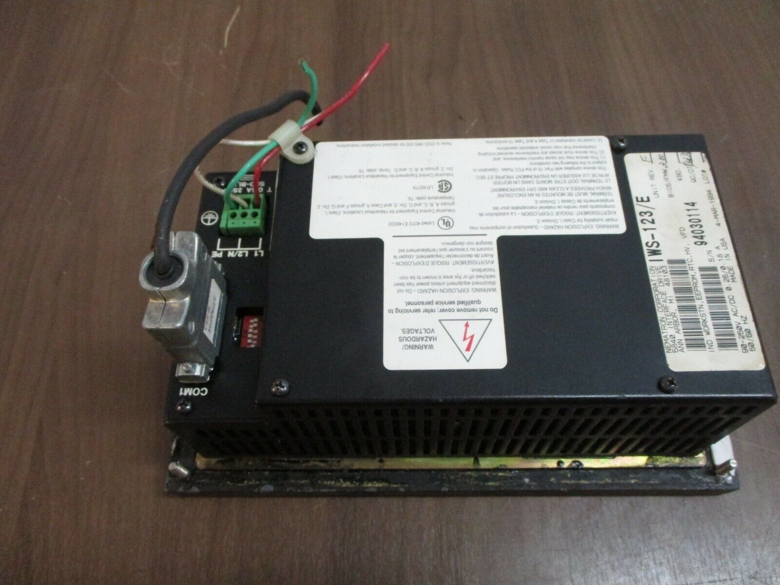Nematron Industrial Workstation IWS-123/E Rev. F BIOS/FMW: 2.00, 90-250VAC/DC