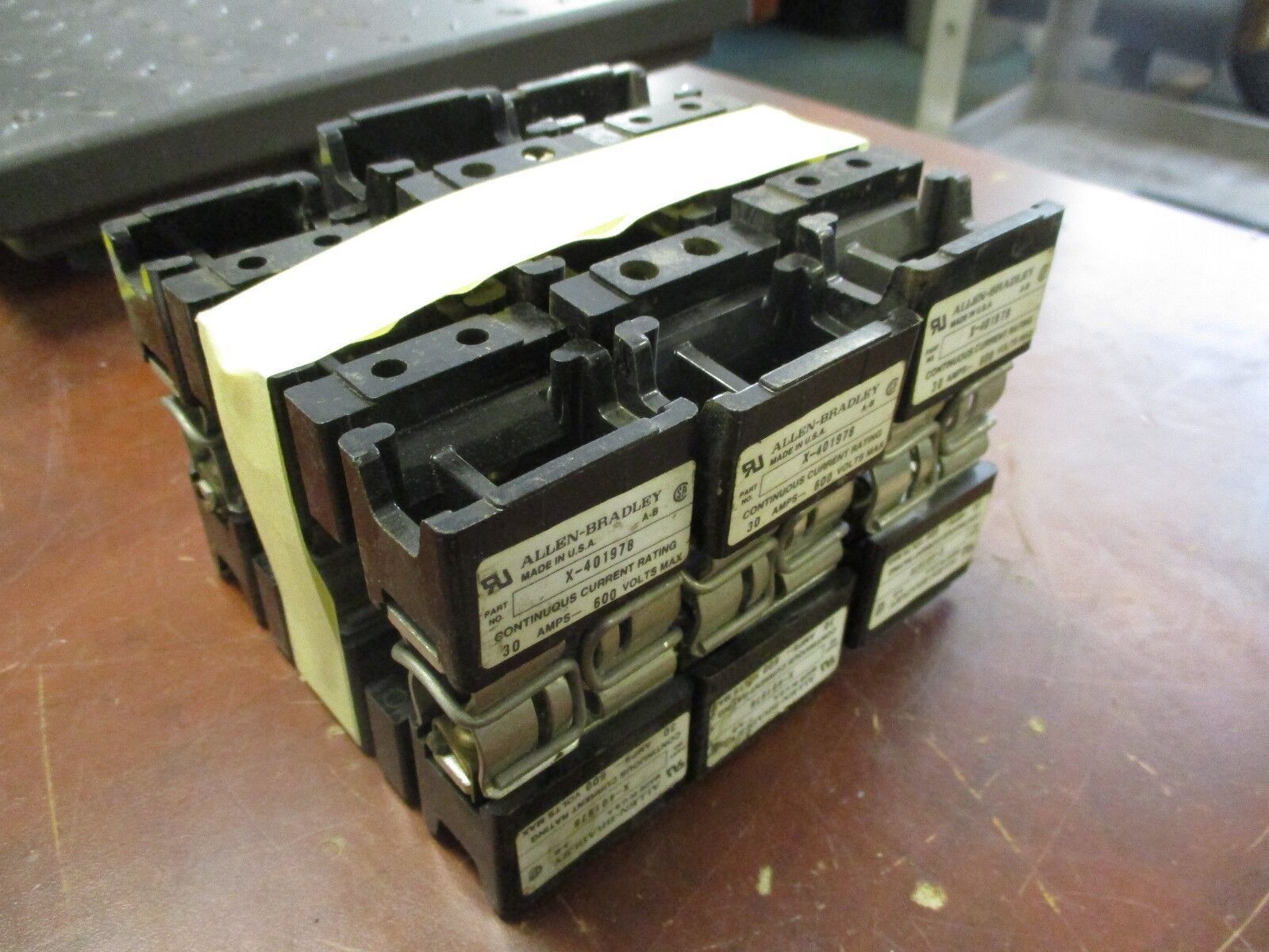 Allen-Bradley Fuse Holder X-401978 600V 30A *Lot of 3 Sets* Used