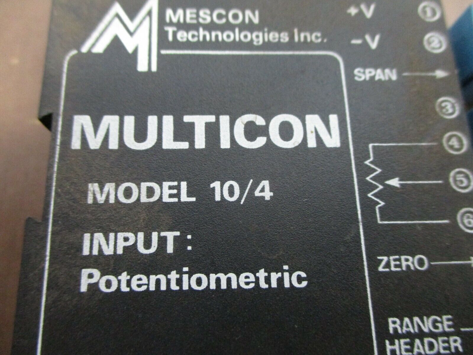 Mescon Multicon Sensor 10/4 Input: Potentiometric Used