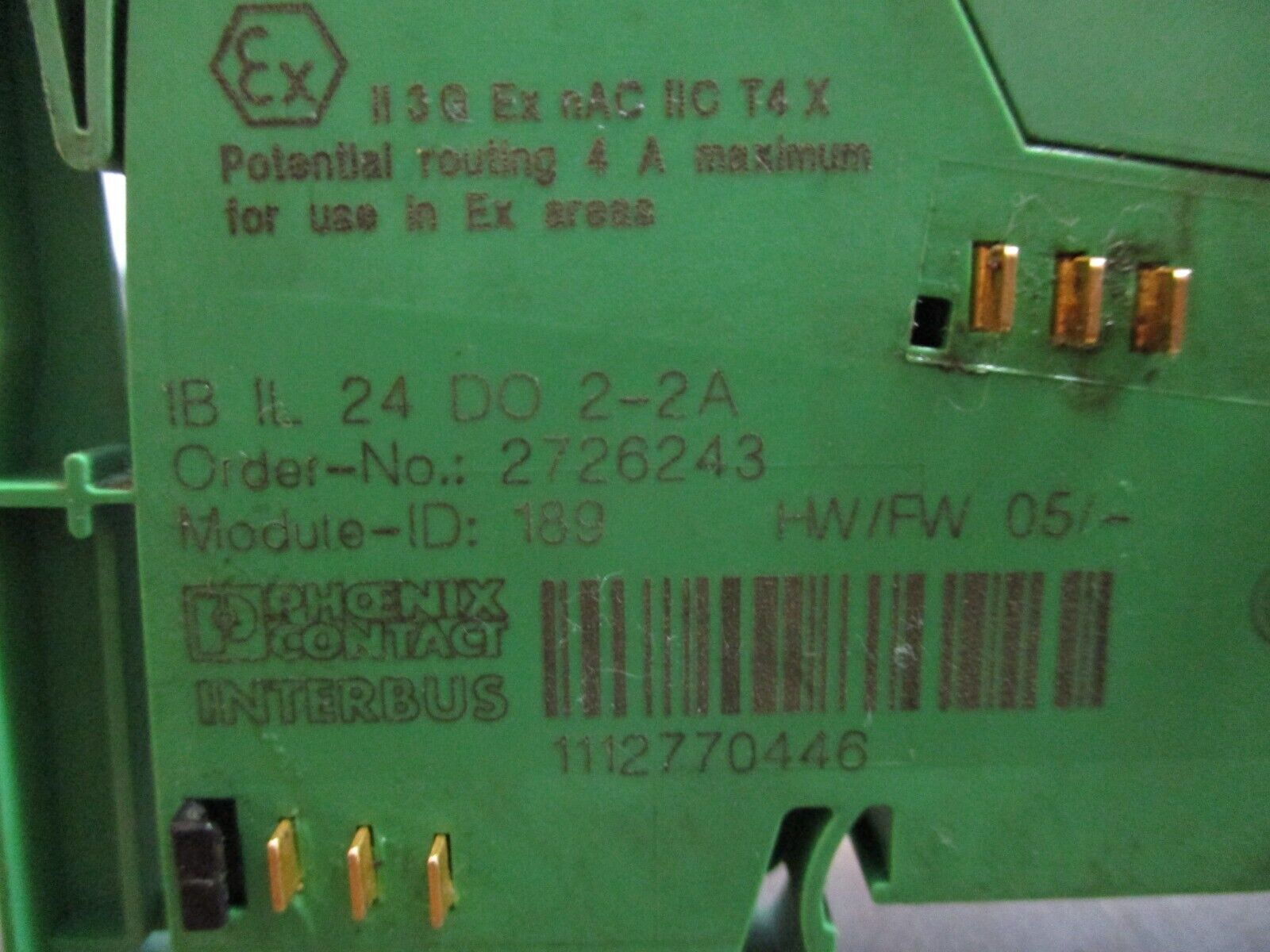 Phoenix Contact Interbus Inline Power Terminal Block 2726311 IBIL24PWRIN HW: 05