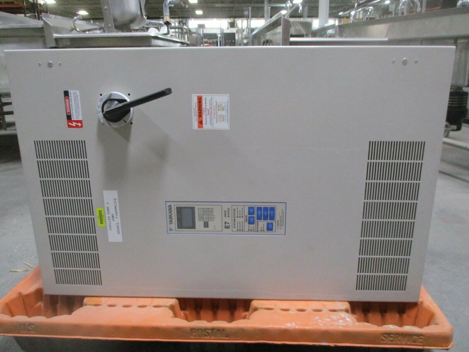 Yaskawa E7 AC Drive w/ Bypass E7BVB052Y3 50HP 3Ph Used