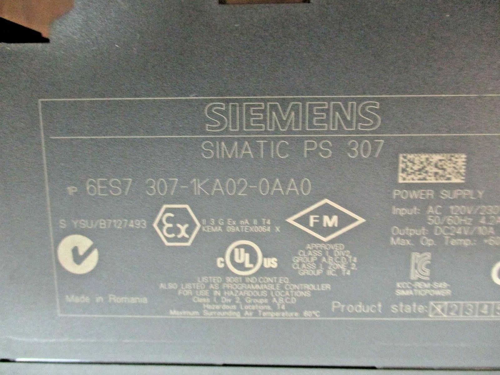 Siemens Simatic PS 307 Power Supply Module 6ES7 307-1KA02-0AA0 Used