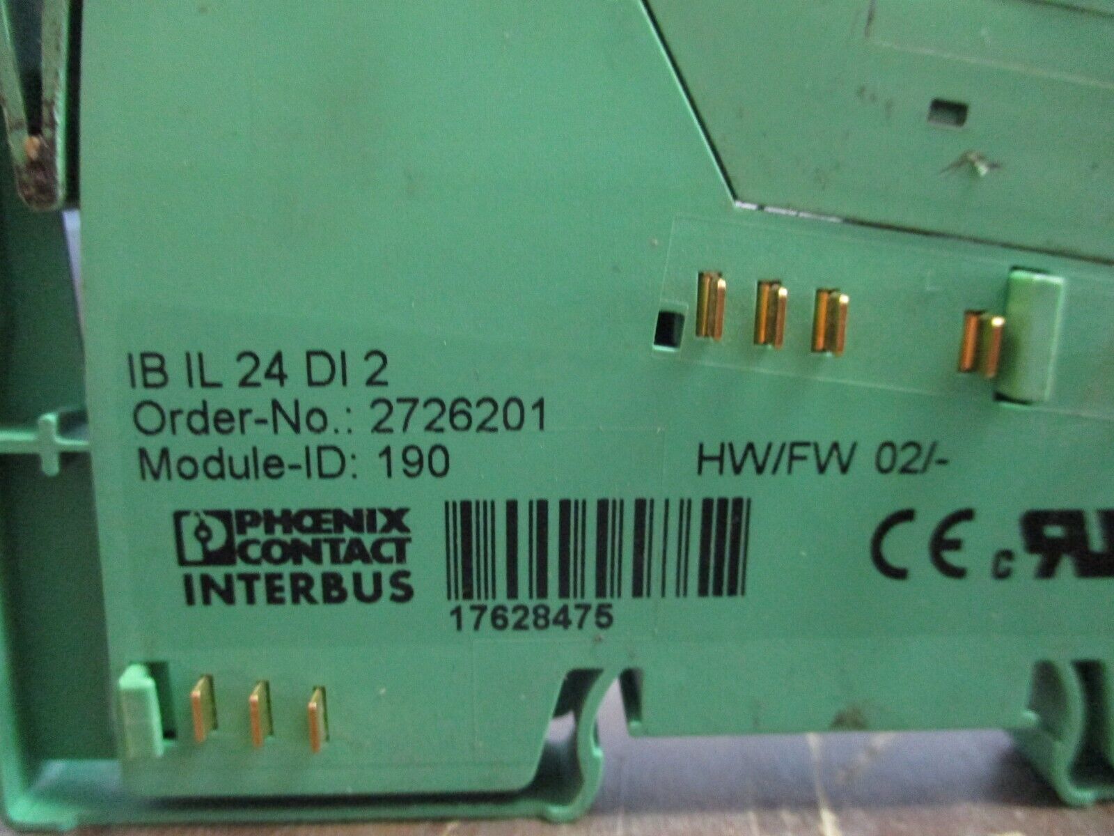 Phoenix Contact Interbus Inline Digital Input Terminal 2726201 IBIL24DI2 HW: 02