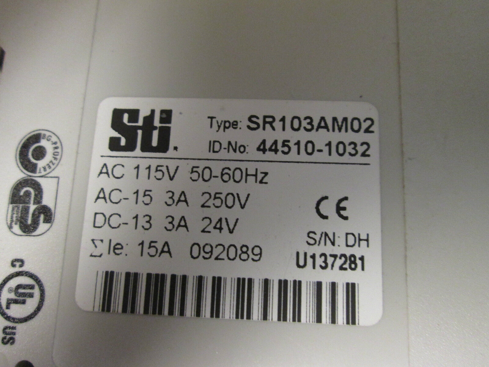 STI Solid State Relay SR103AM02 Used