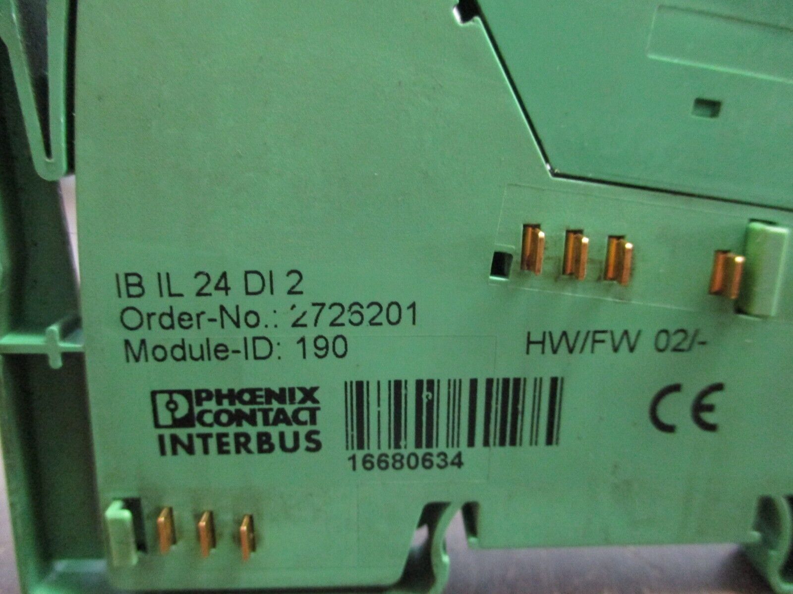 Phoenix Contact Interbus Inline Digital Input Terminal 2726201 IBIL24DI2 HW: 02