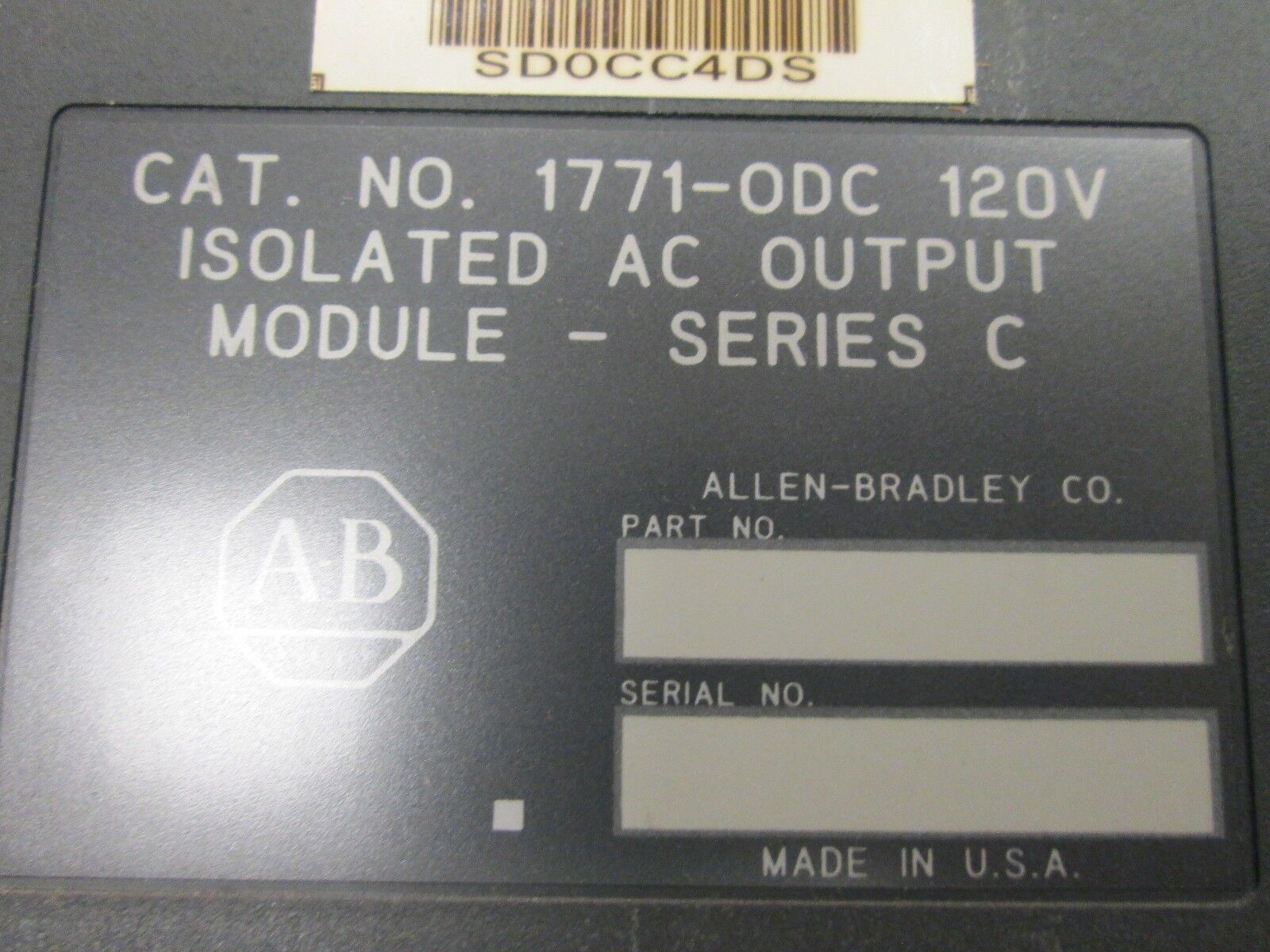 Allen-Bradley Isolated AC Output 1771-0DC 120 V Series C