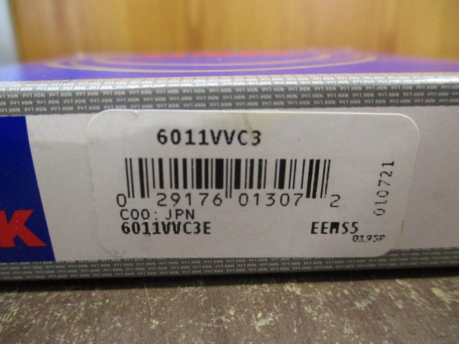 NSK Ball Bearing 6011VVC3 New Surplus