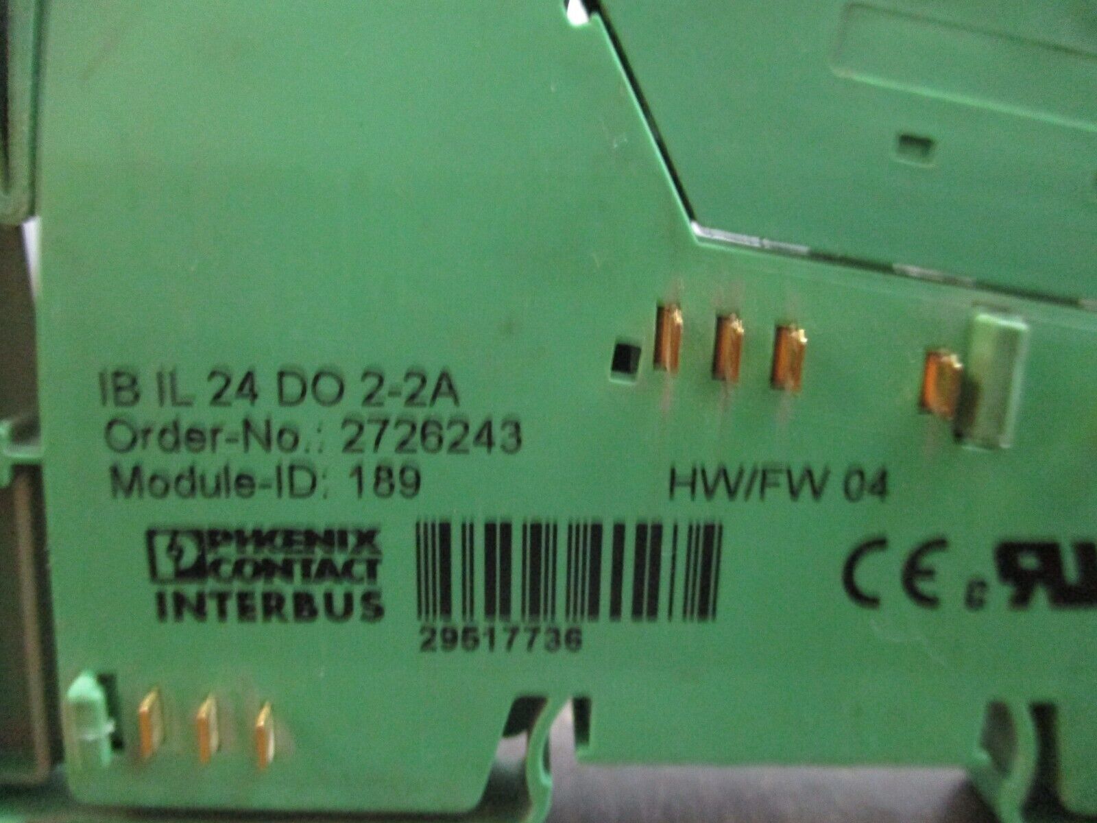 Phoenix Contact Interbus Inline Digital Output Terminal 2726243 IBIL24DO 2-2A