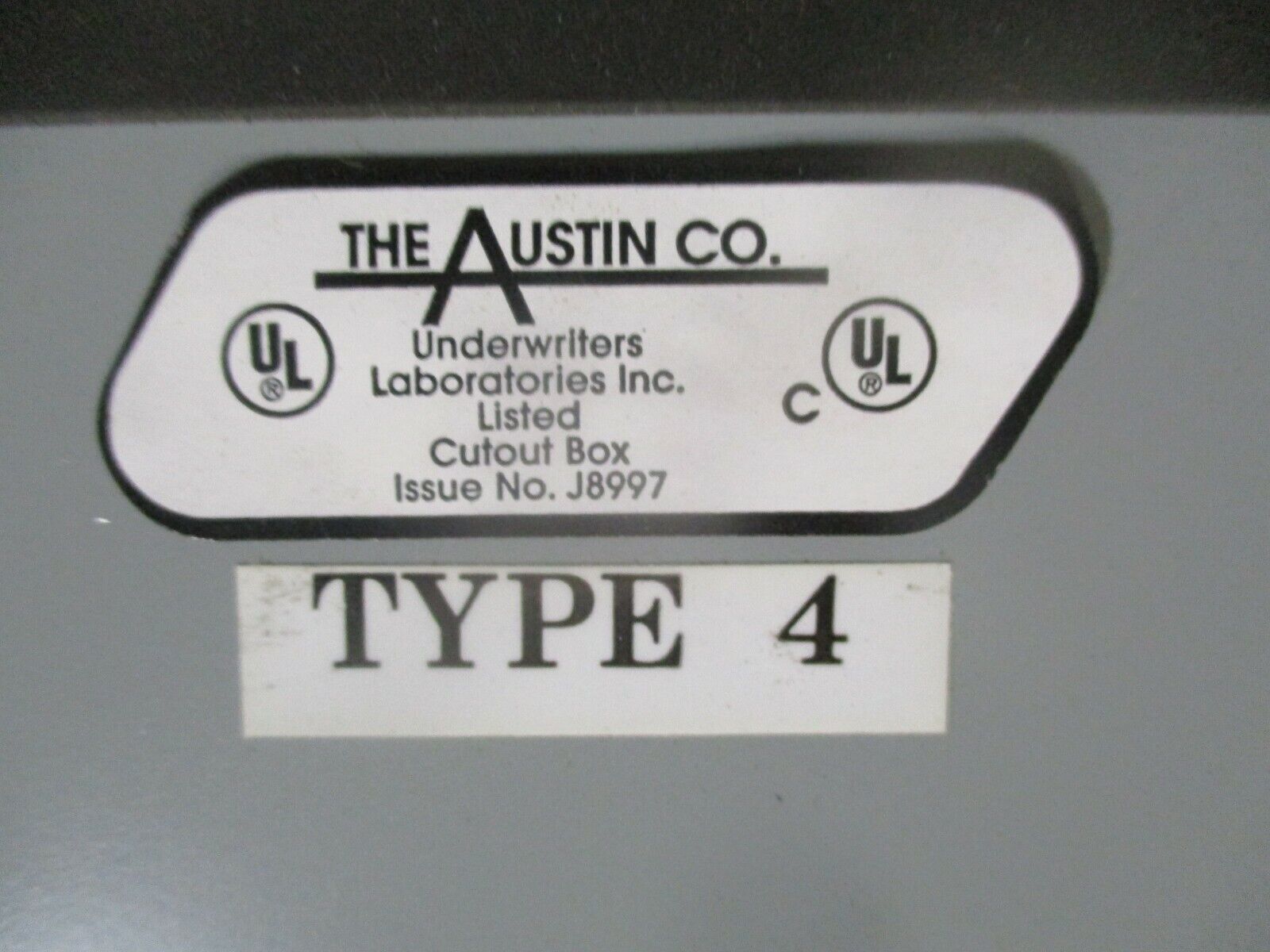 The Austin Co. Type 4 Enclosure Size: 42x18x8" Used