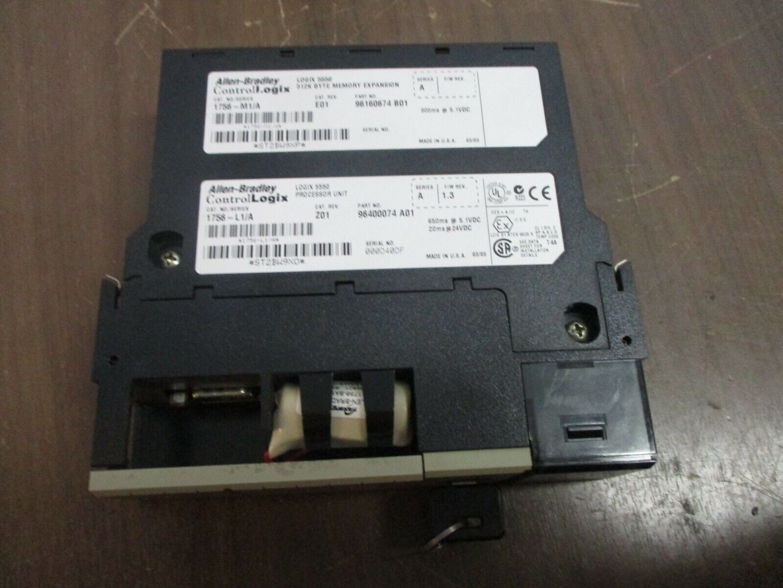 Allen-Bradley ControlLogix Logix 5550 Processor Unit 1756-L1 Ser. A Rev. Z01