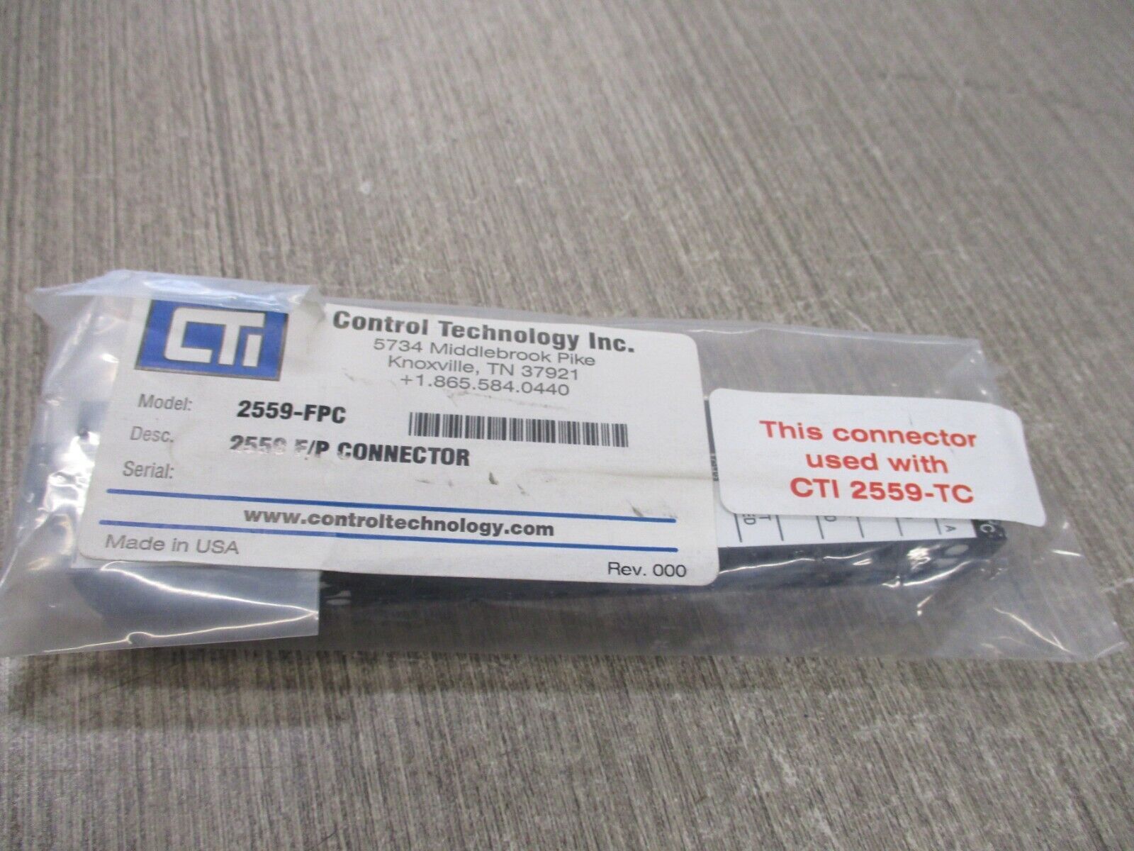 CTI 2559 F/P Connector 2559-FPC New Surplus