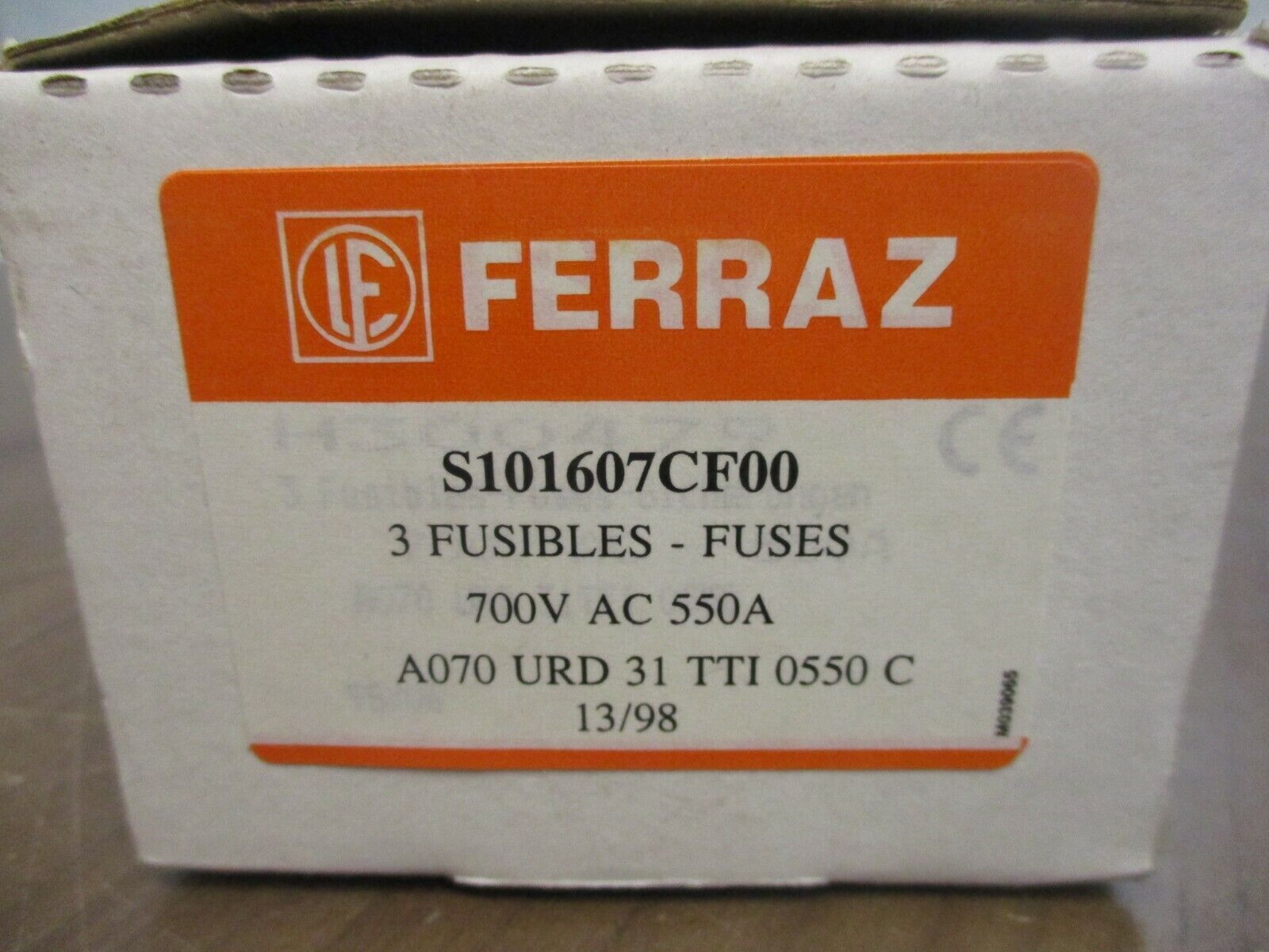 Ferraz Protistor Fuse S101607CF00 550A 700V New Surplus *Box of 3*