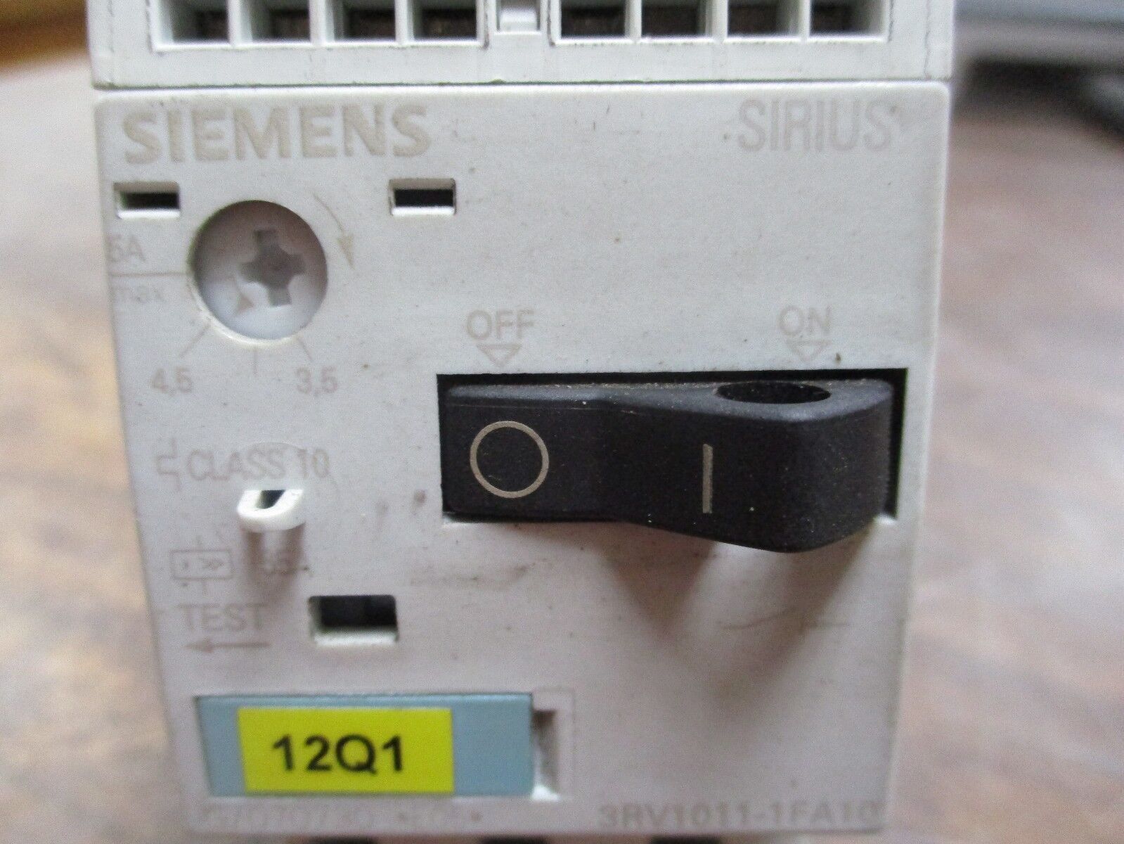 Siemens Sirius Motor Protector 3RV1011-1FA10 Trip: 3.5-5A Used