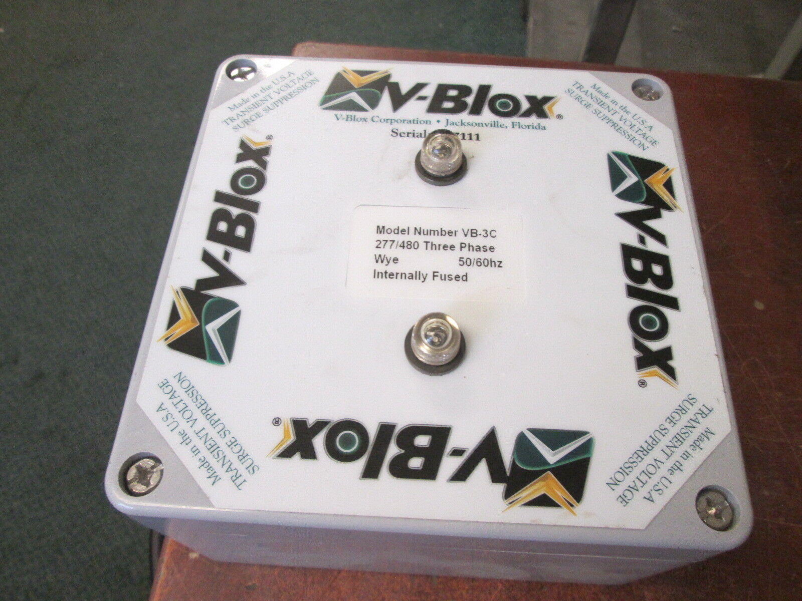 V-Blox Transient Voltage Surge Suppressor VB3CF 277/480V 3Ph 1800 L-L 900 L-N