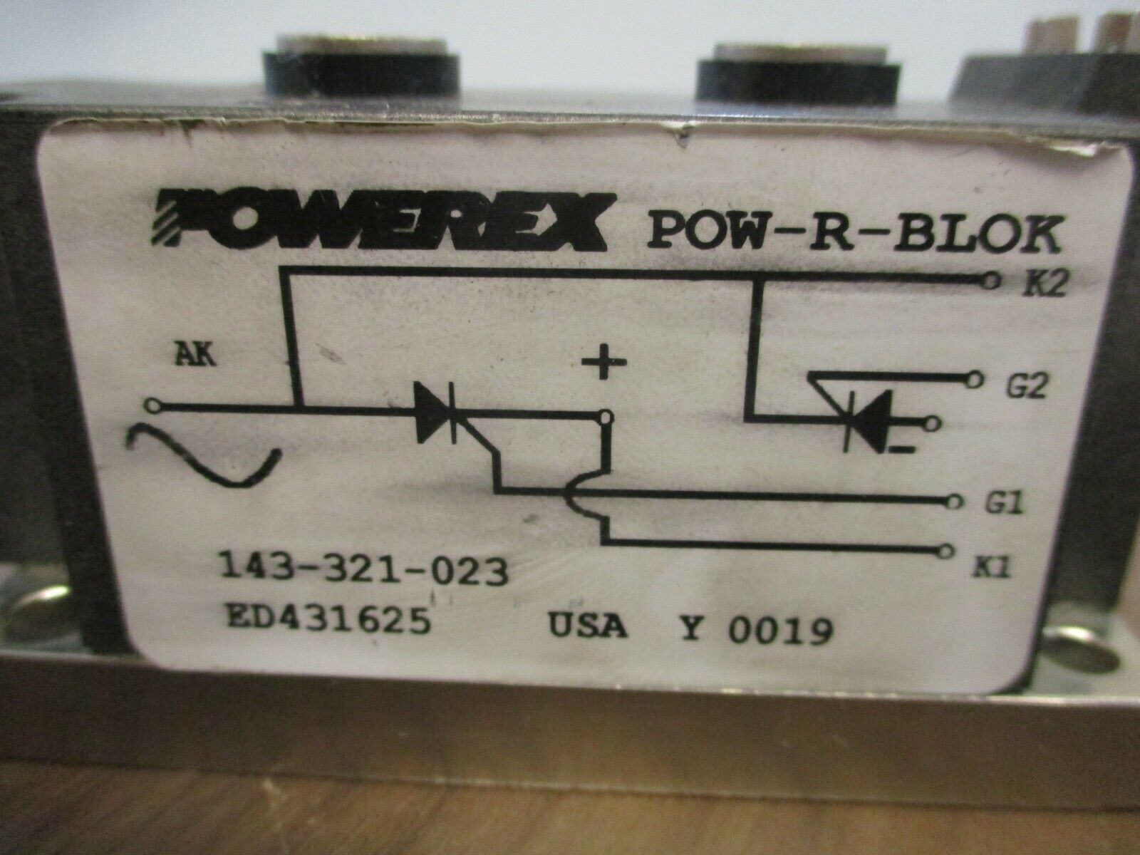 Powerex Pow-R-Blok Power Module 143-321-023 ED431625 *Cracked/Chipped* Used