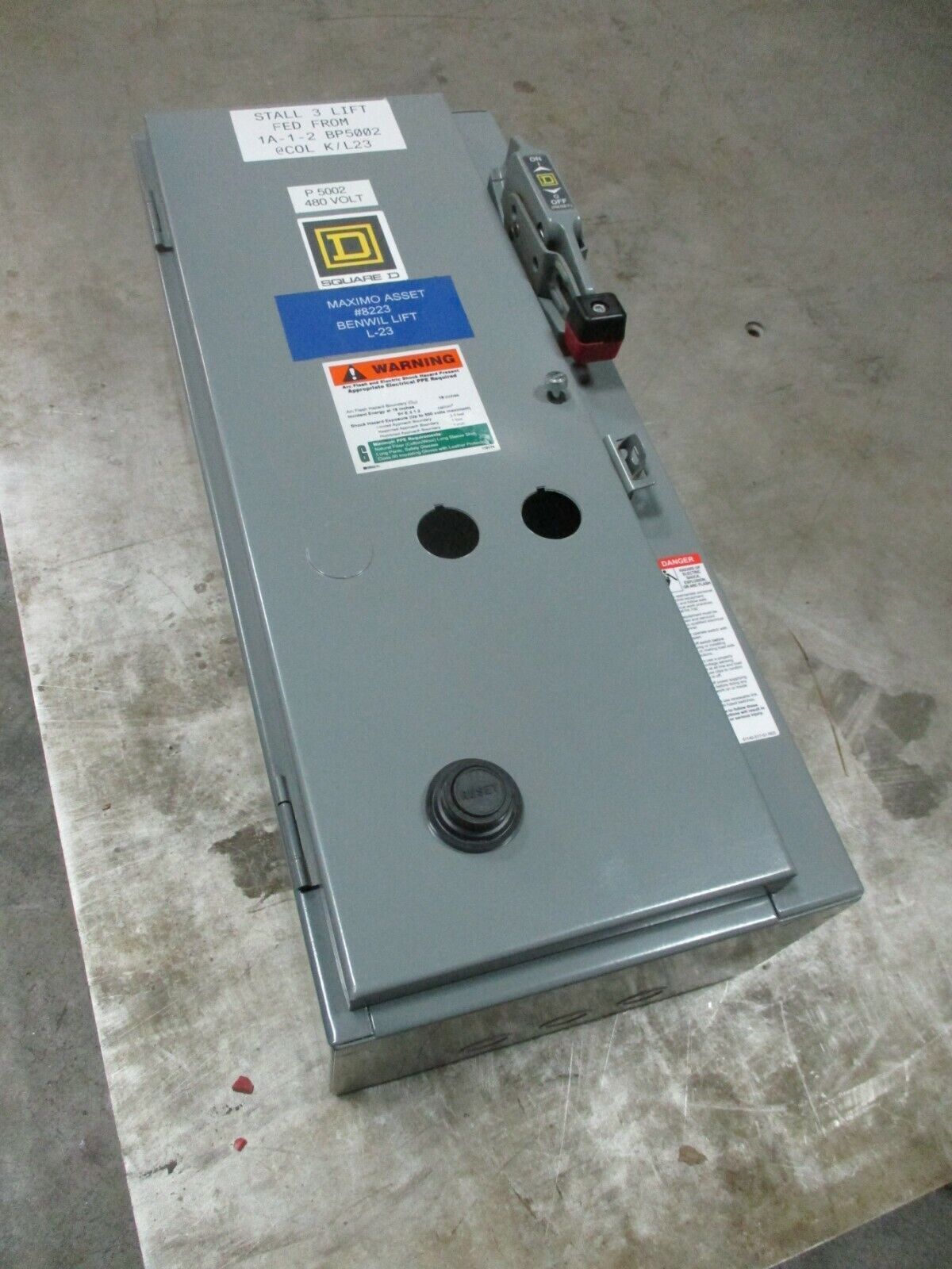 Square D Non-Fusible Size 0 Combination 8538SBG11V81CFF4P51T Ser. K Used