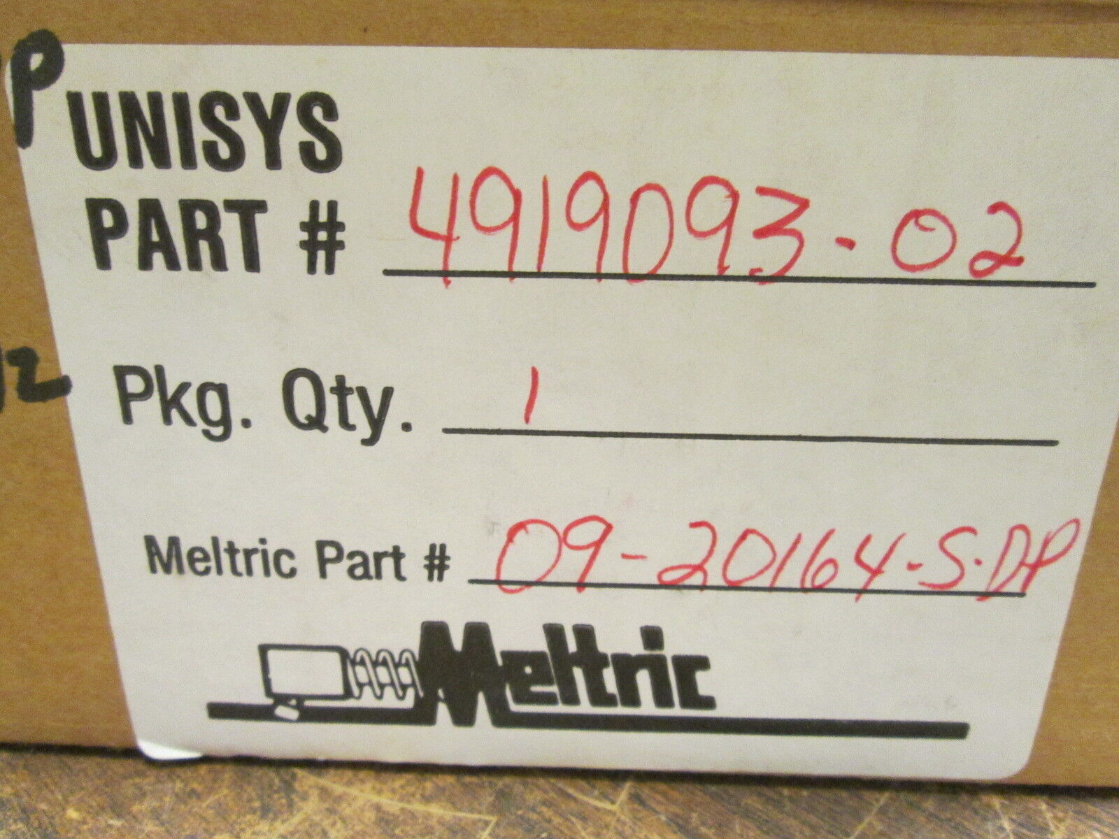 Meltric Receptacle w/ Base 09-20164-S-DP 15A 600V 3W New Surplus