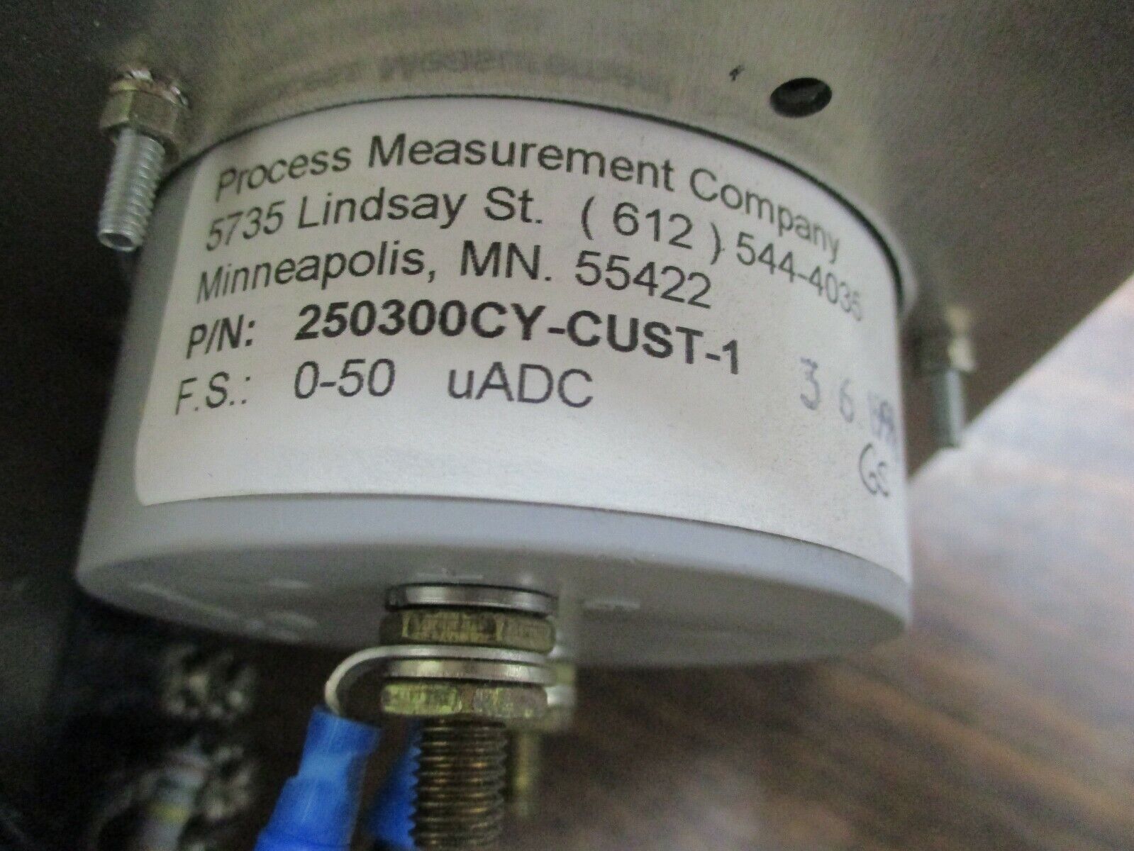 Process Measurement Company Tension Meter 250300CY-CUST-1 Range: 0-40lbs Used
