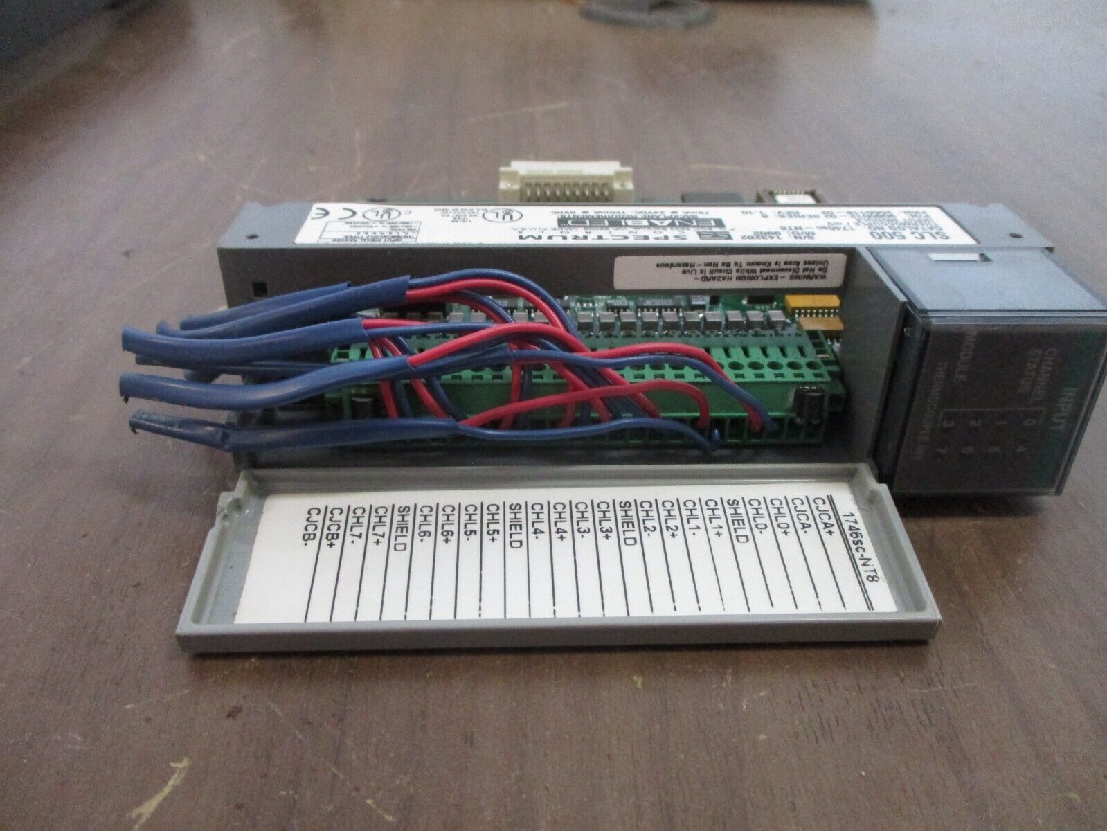 Spectrum Controls SLC 500 Thermocouple / mV Input Module 1746sc-NT8 Ser. B Used