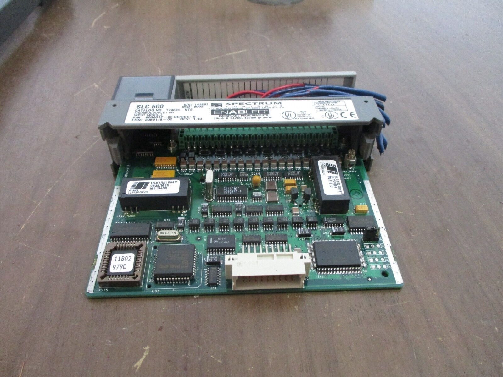 Spectrum Controls SLC 500 Thermocouple / mV Input Module 1746sc-NT8 Ser. B Used