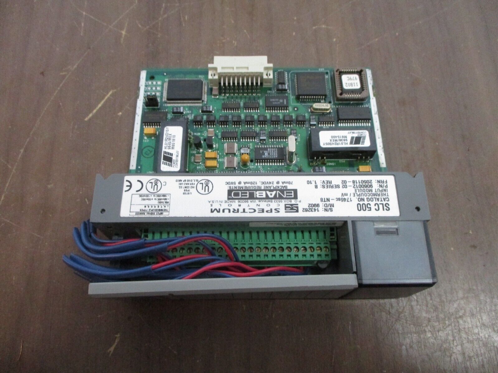 Spectrum Controls SLC 500 Thermocouple / mV Input Module 1746sc-NT8 Ser. B Used