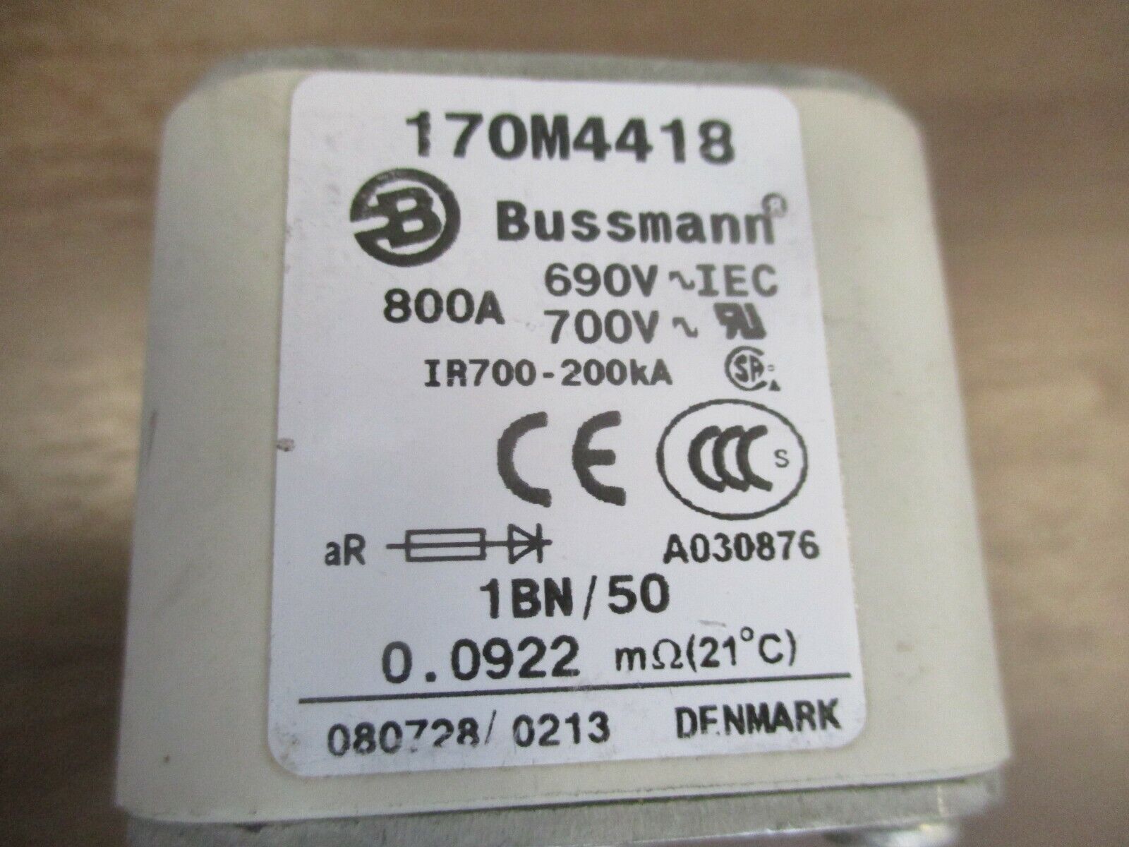 Bussmann Fuse 170M4418 800A 700V Used