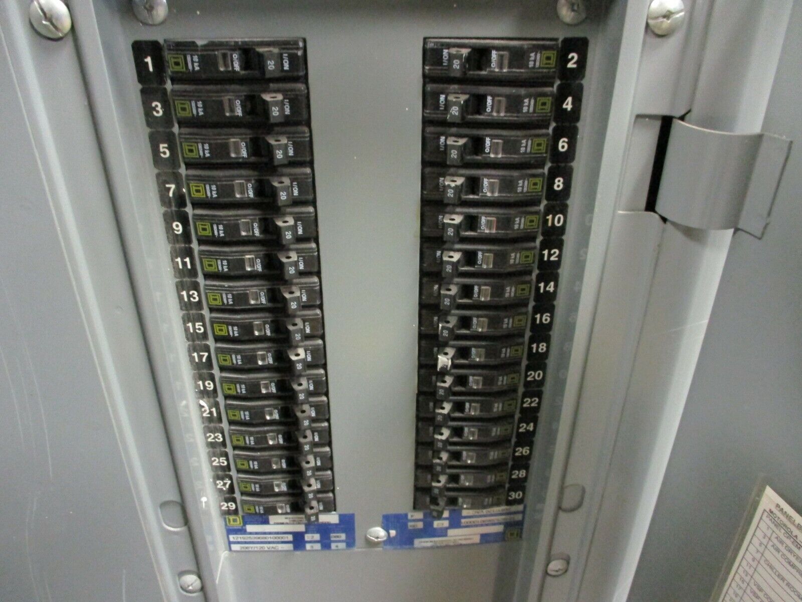 Square D Main Breaker Circuit Breaker Panel 12192539680100001 80A Max 208Y/120
