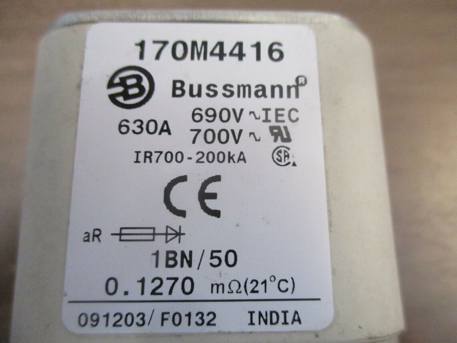Bussmann Fuse 170M4416 630A 700V Used