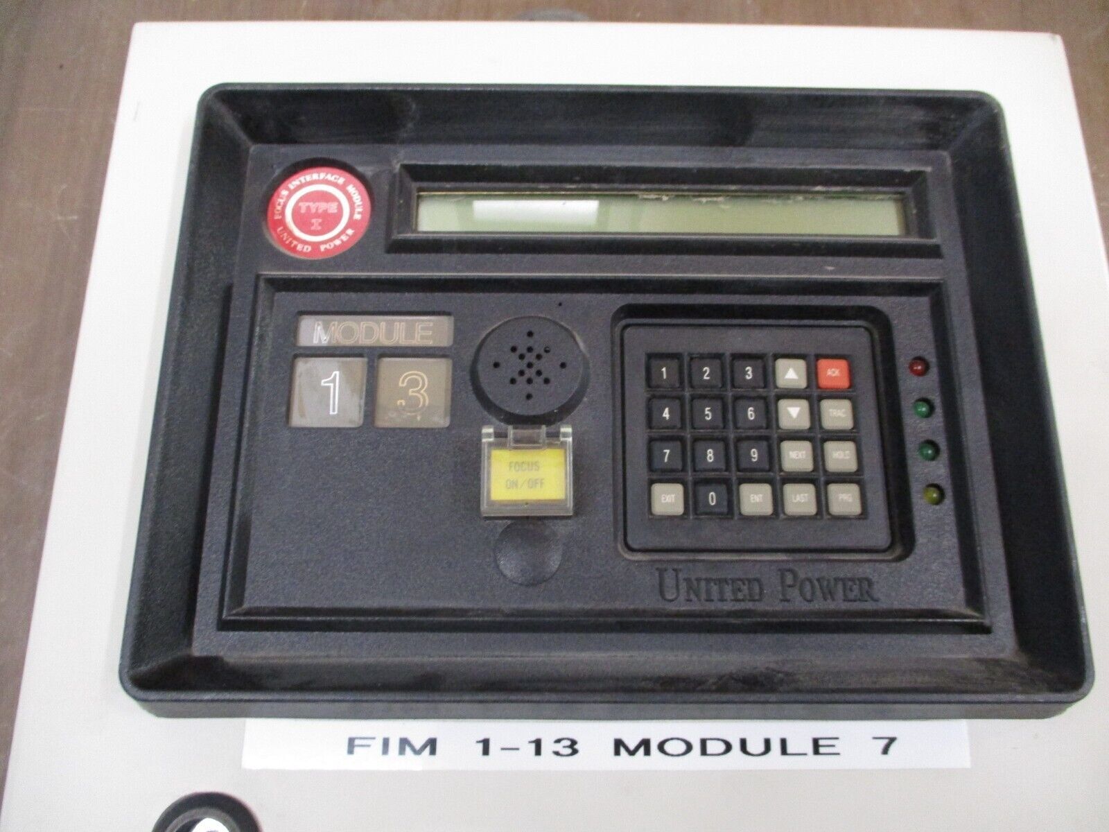 United Power Focus Interface Module FIM TYPE I-MODULE NO. 13 Used