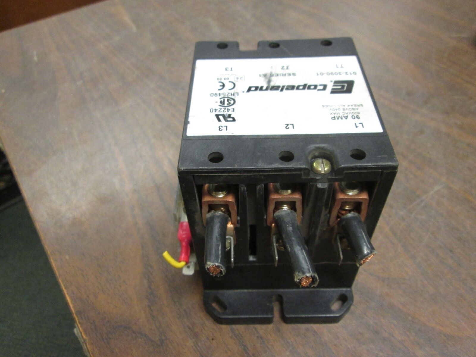 Copeland Contactor 012-3090-01 90A 600V 120V Coil Used