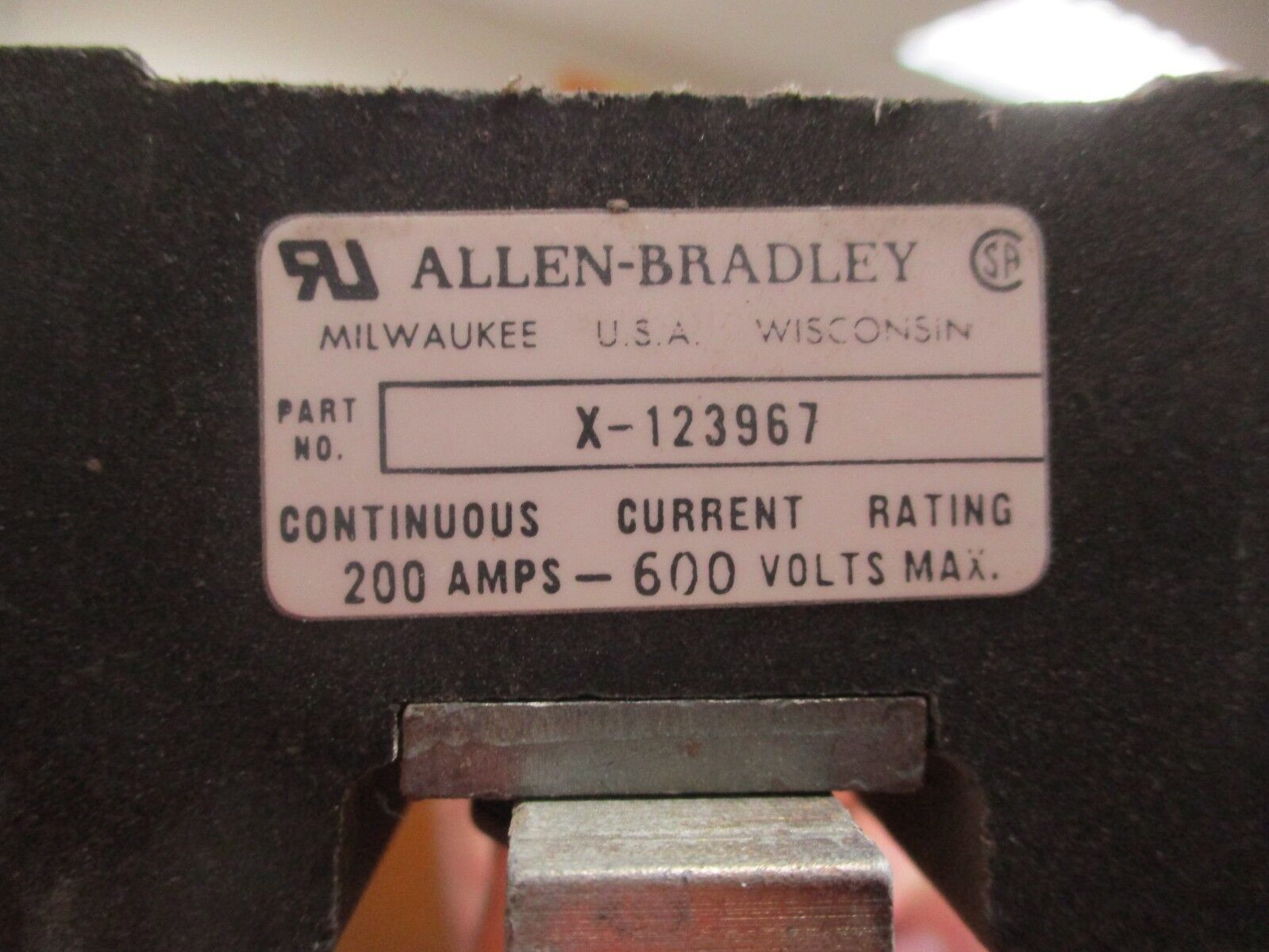 Allen-Bradley Fuse Block X-393981 TR125R 125A Fuse 200A 600V 1P Used