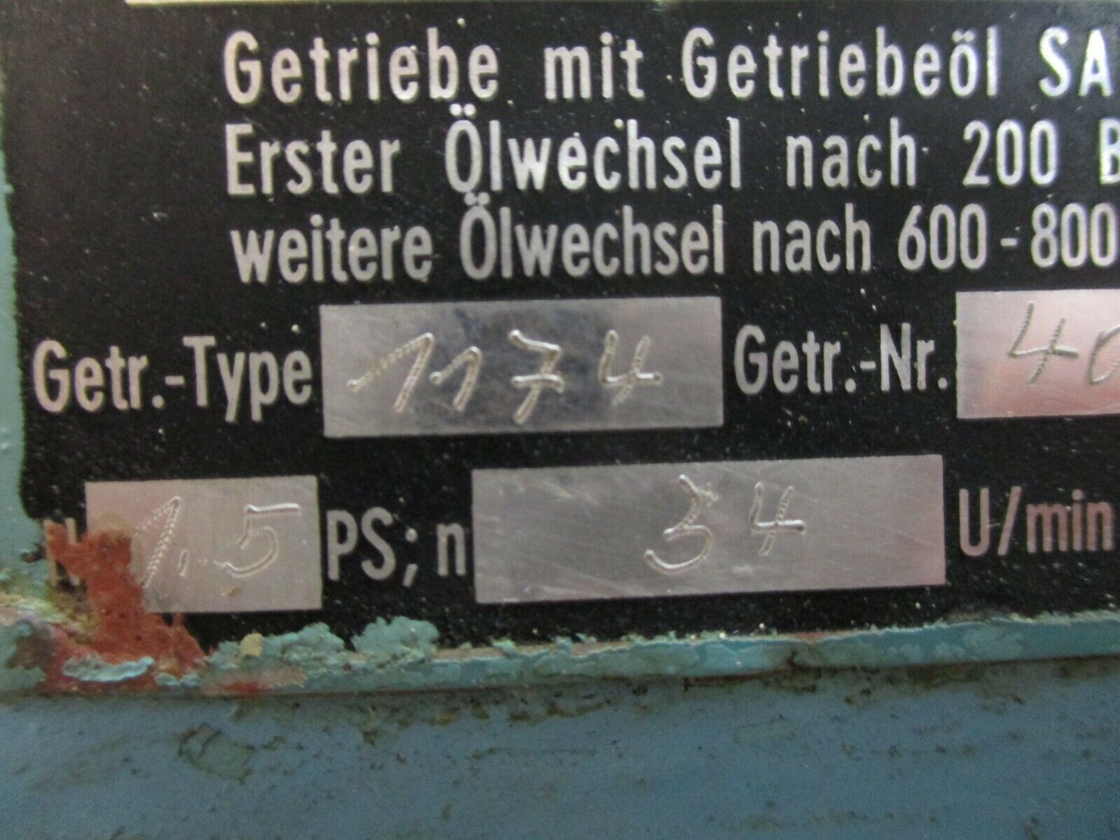 MIAG Edler & Sohn Gear Reducer 1174 Ratio 35:1 Used