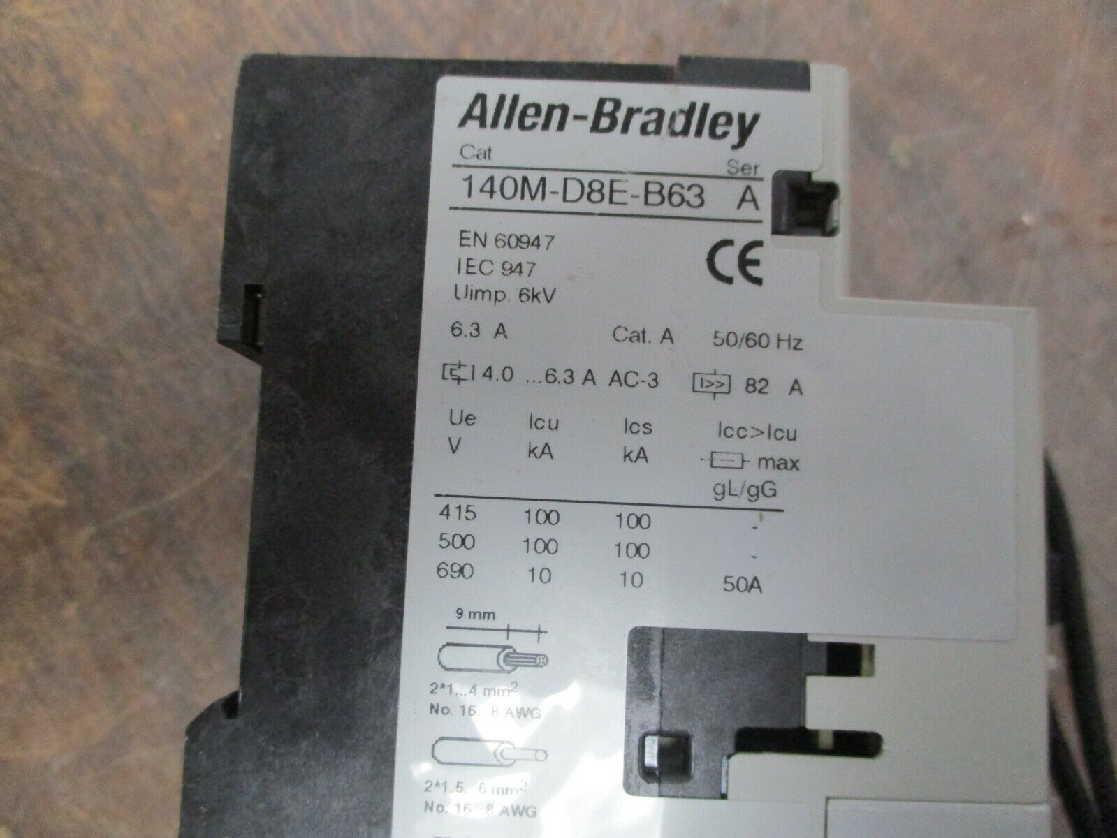 Allen-Bradley Starter 100-C30UD10/140M-D8E-B63 120V Coil 45A 600V Trip:4-6.3A