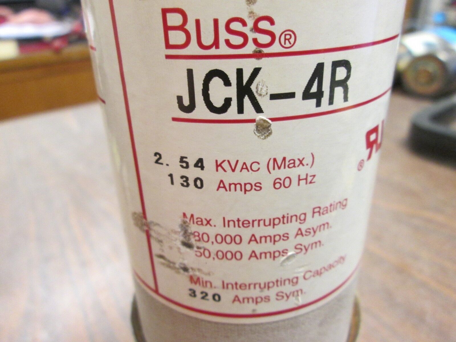 Buss Medium Voltage Fuse JCK-4R 2.54KV 130A Used
