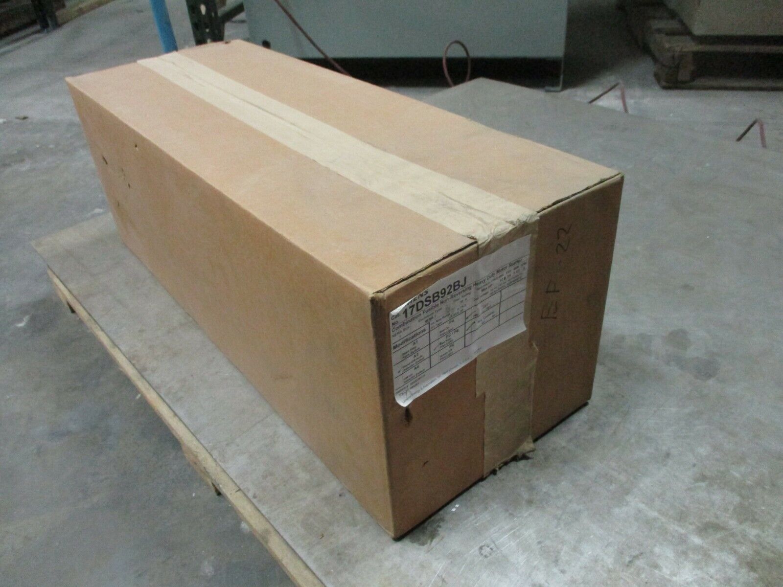 Siemens Fusible Size 1 Combination 17DSB92BJ 24V Coil Trip: 0.75-3A New Surplus