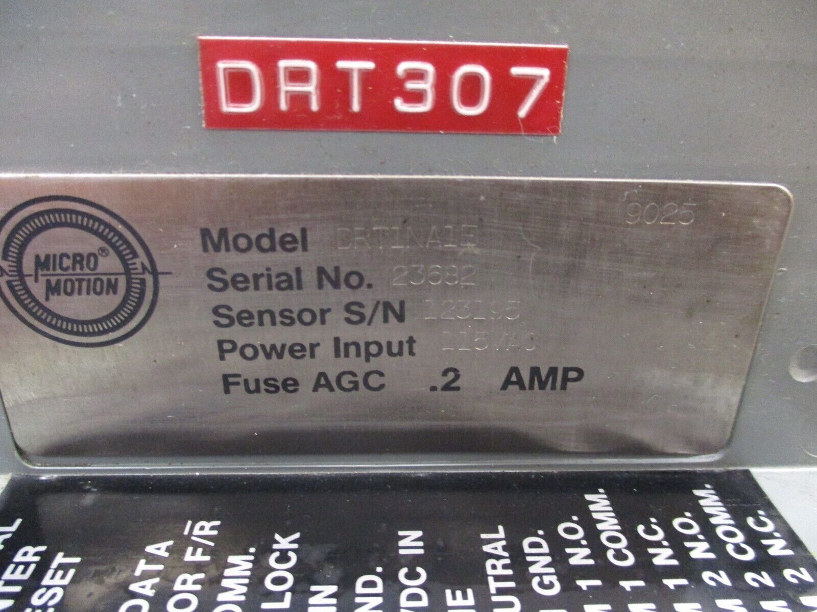 Micro Motion DRT Digital Rate Totalizer DRT1NA1E 115VAC 0.2A *Chipped Cover*
