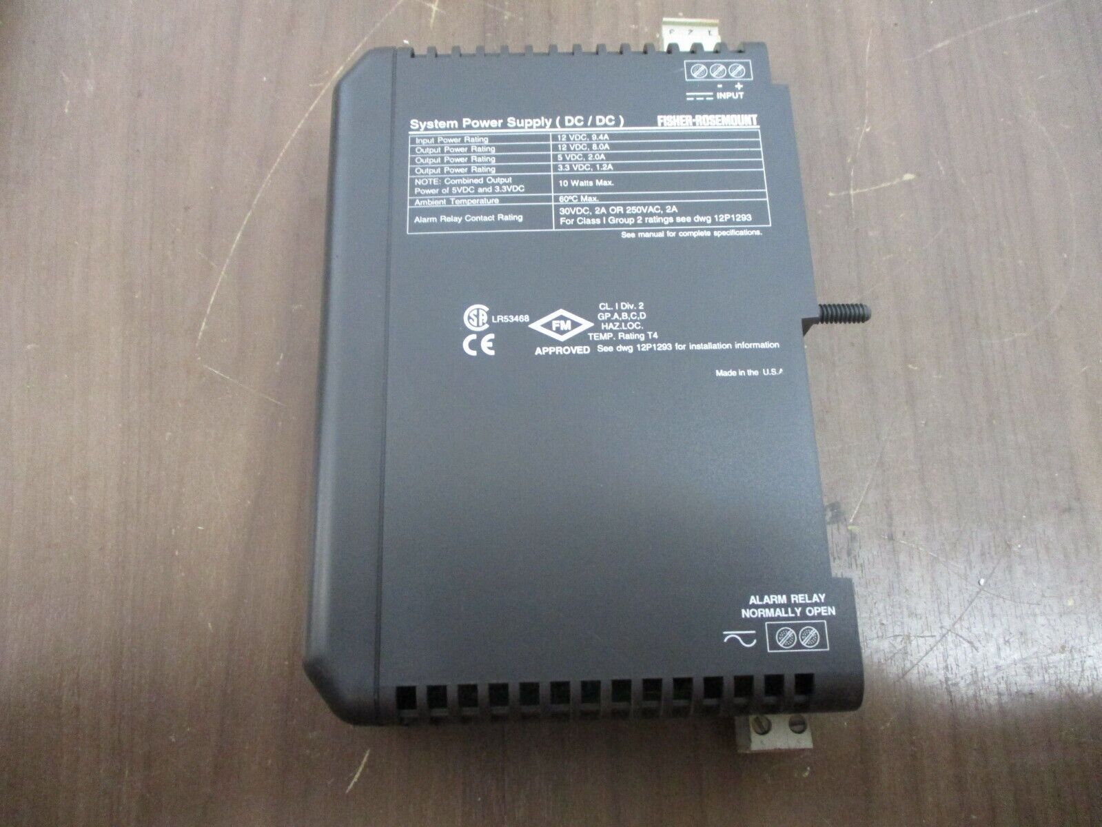 Fisher-Rosemount KJ1501X1-BB1 Delta V System Power Supply 12P0678X032 Rev. H