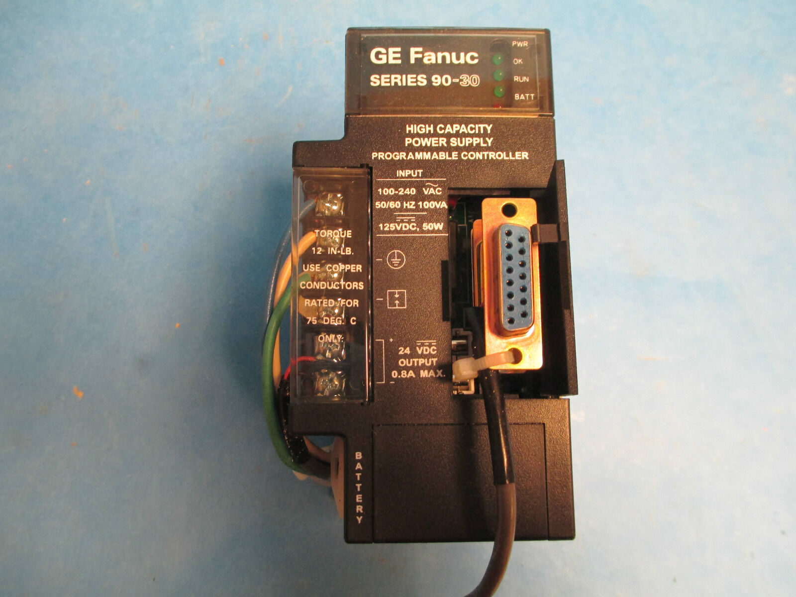 GE Fanuc IC693PWR330H Power Supply 120/240VAC Hi-Cap 30W *Good Condition*