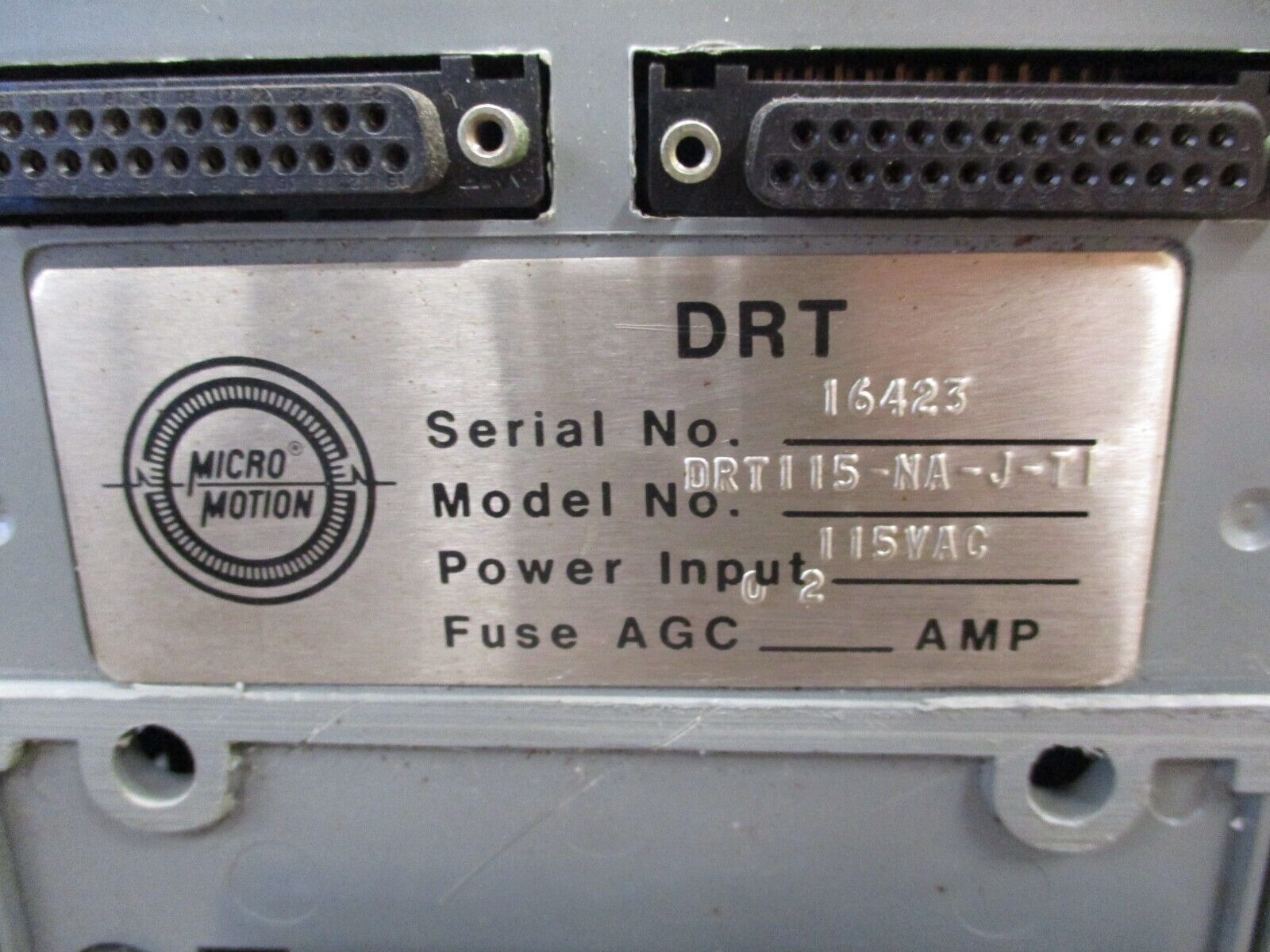 Micro Motion DRT Digital Rate Totalizer DRT115-NA-J-TI 115VAC Used