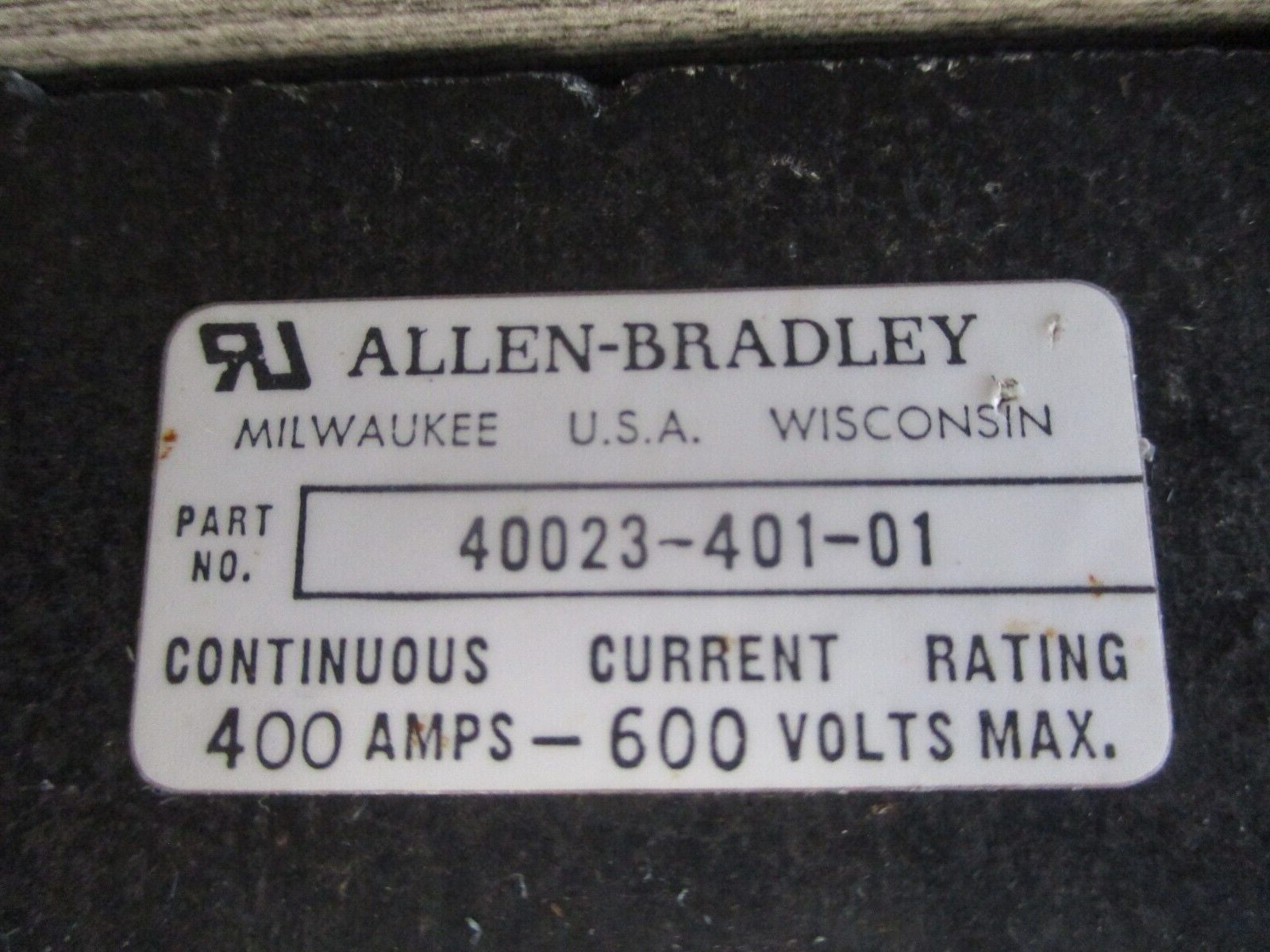 Allen-Bradley Fuse Holder Set 40023-401-01/40023-401-02 400A 600V Used